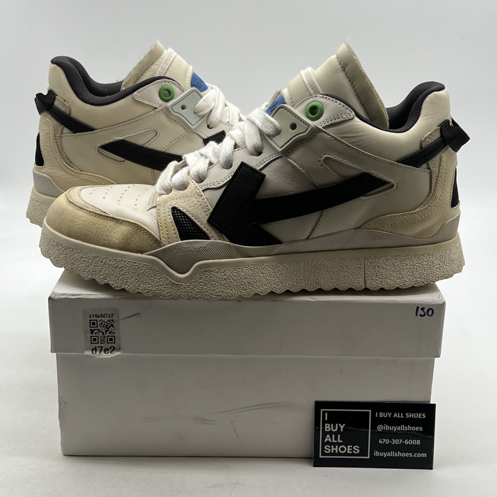 Size 45 - Off-White Mid Sponge Green White Shoes Sneakers Virgil