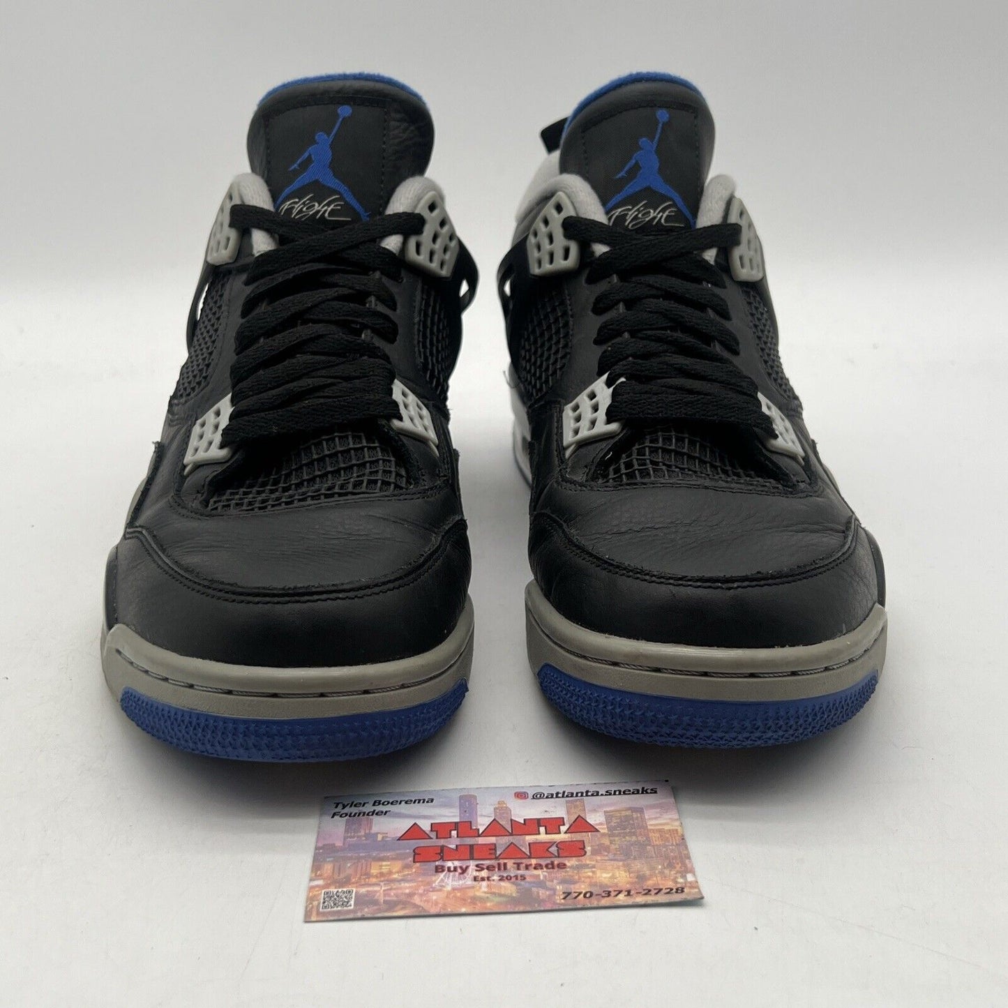 Size 11.5 - Jordan 4 Retro Motorsports Alternate 2017 Black Leather (308497-006)