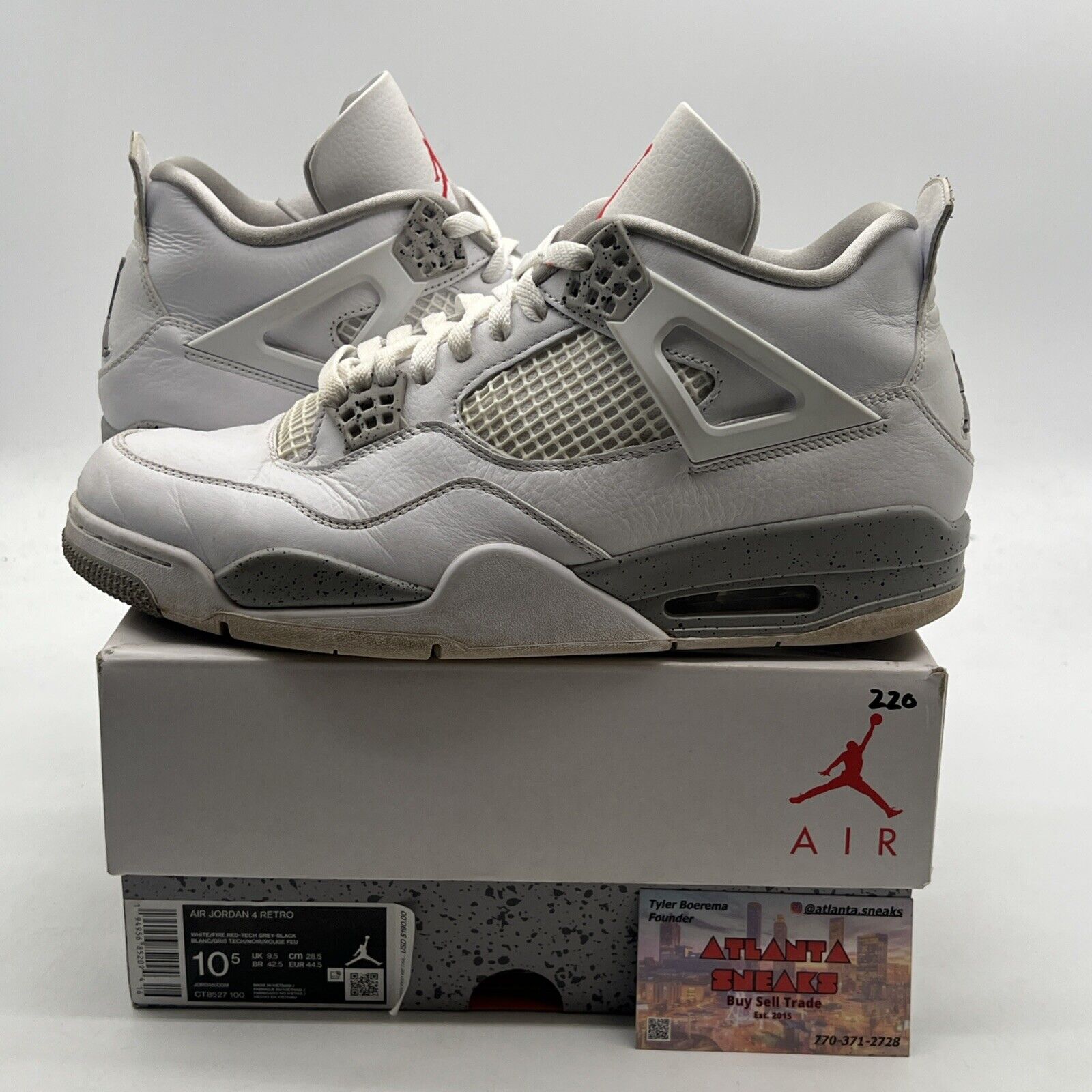 Size 10.5 - Air Jordan 4 Retro Mid White Oreo (CT8527-100)