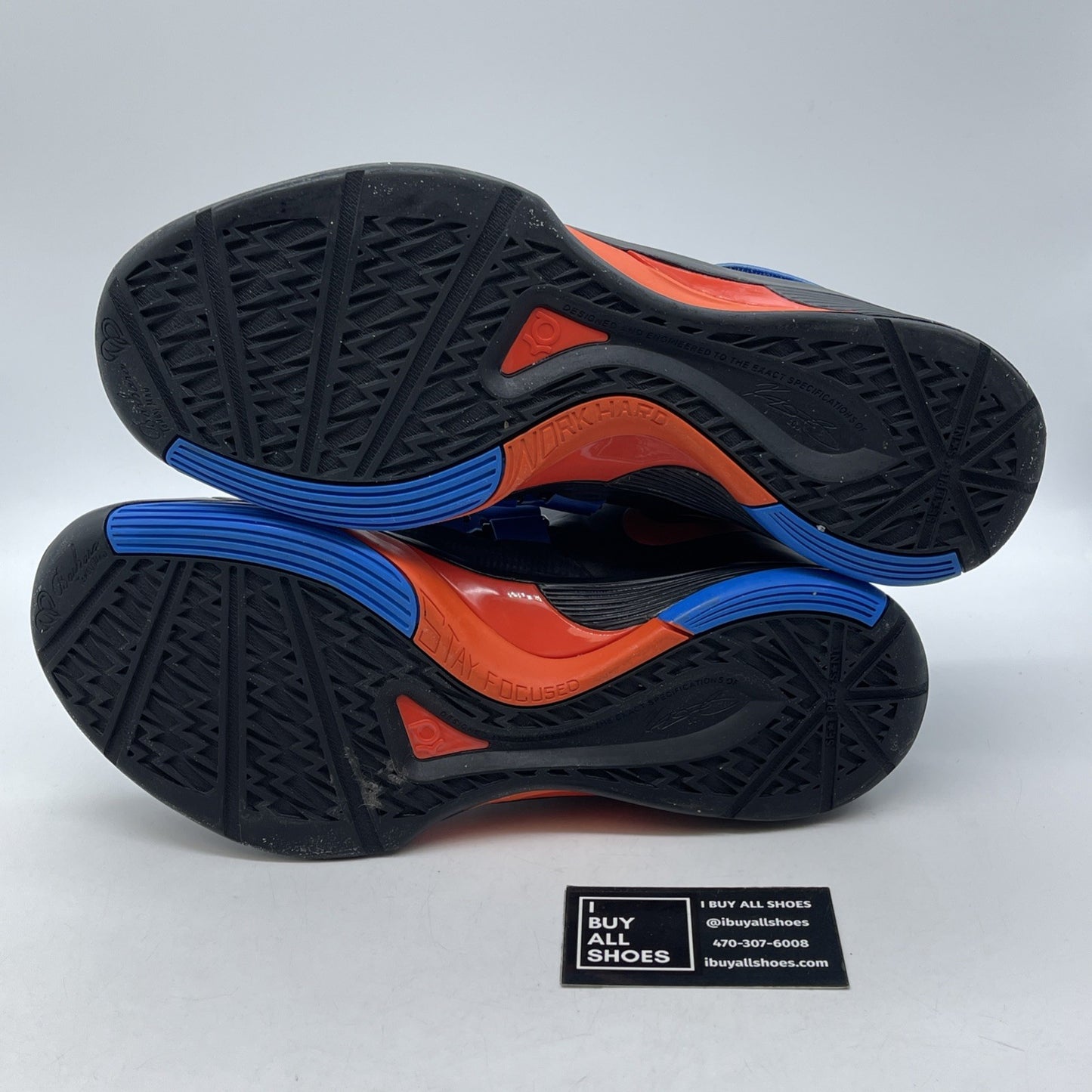 Size 13 - Nike Zoom KD 4 Black Orange Black Leather (473679-001)