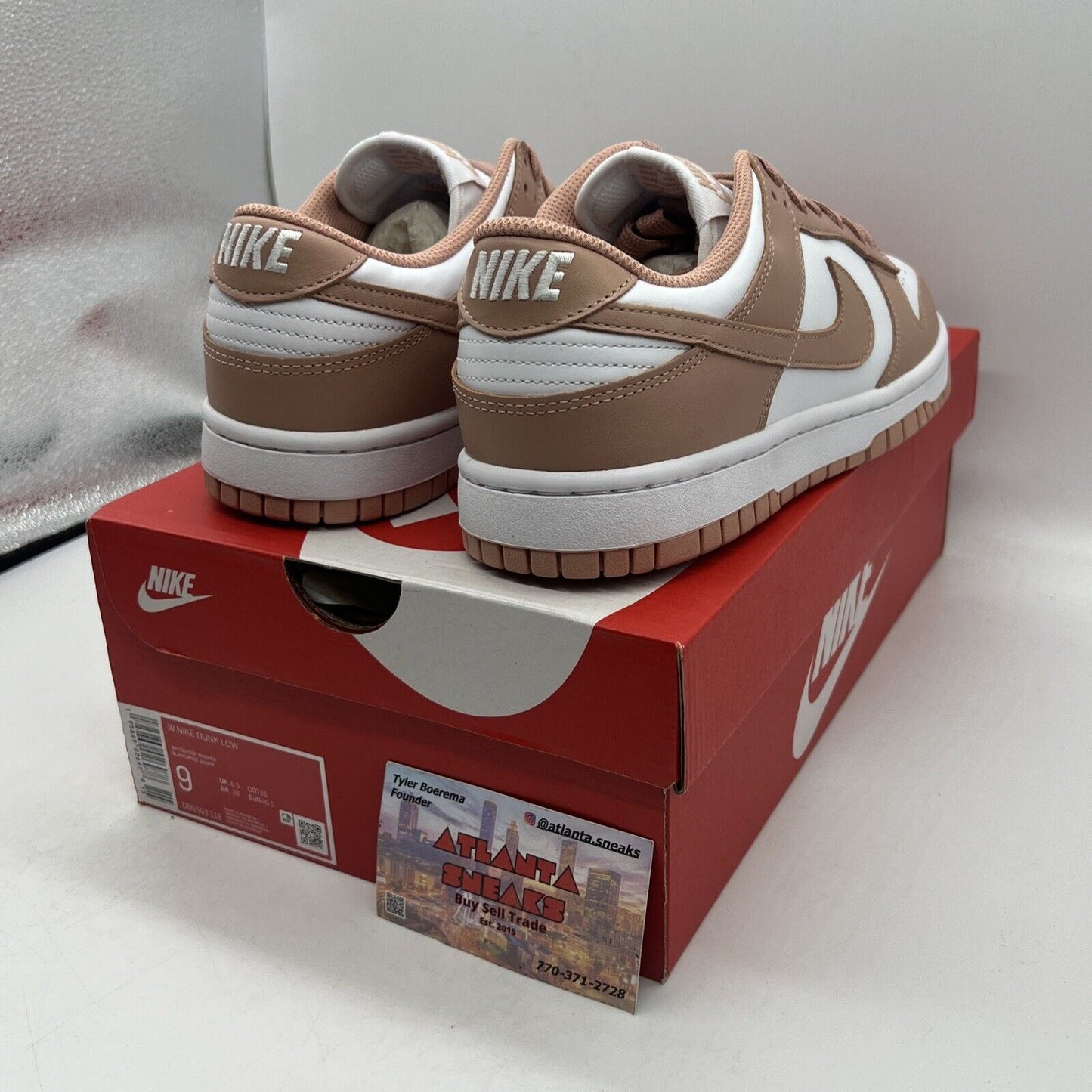 Size 9 - Nike Dunk Low Rose Whisper W Brand New Og All