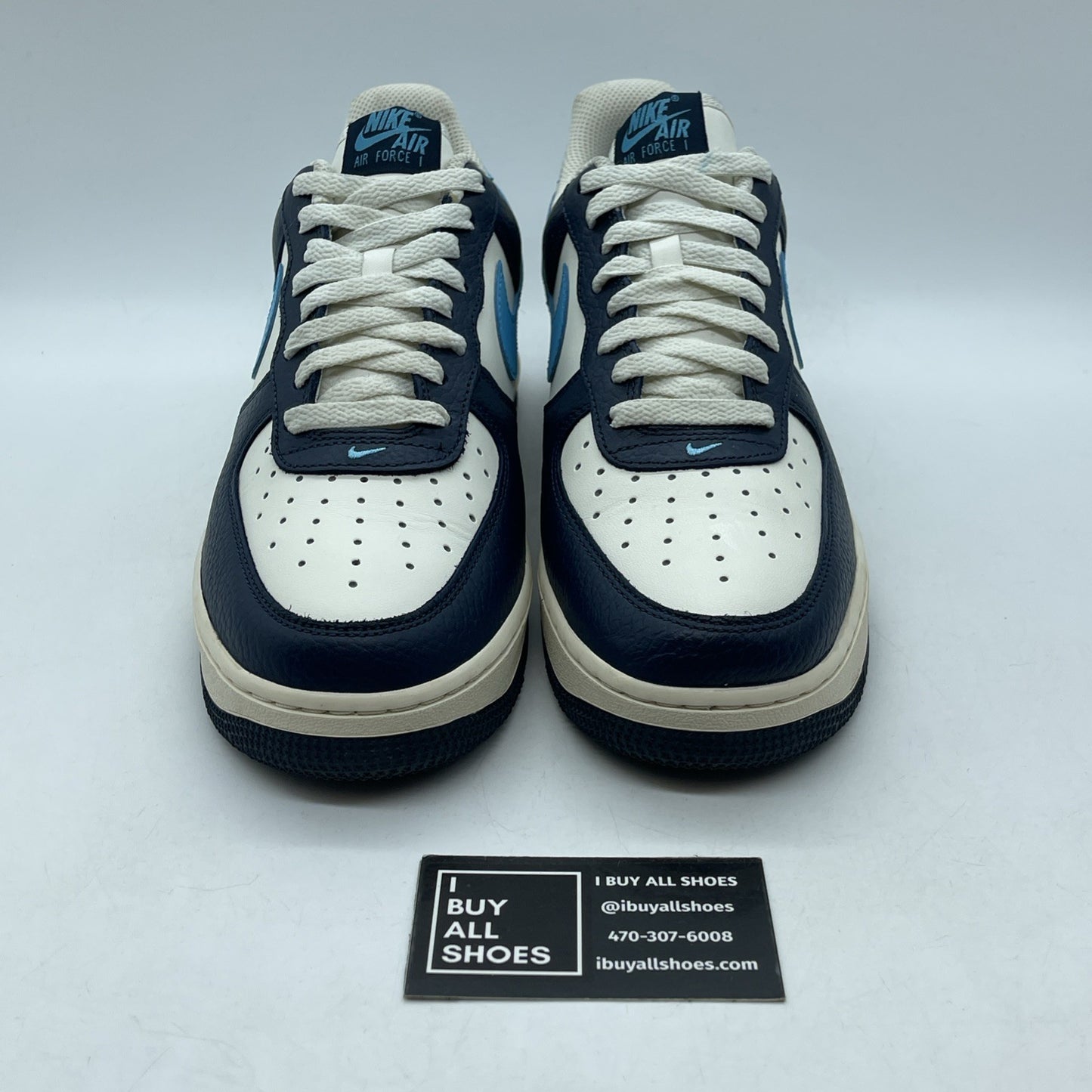 Size 9 - Nike Air Force 1 Low Armory Navy Baltic Blue White Leather (HJ9291-478)
