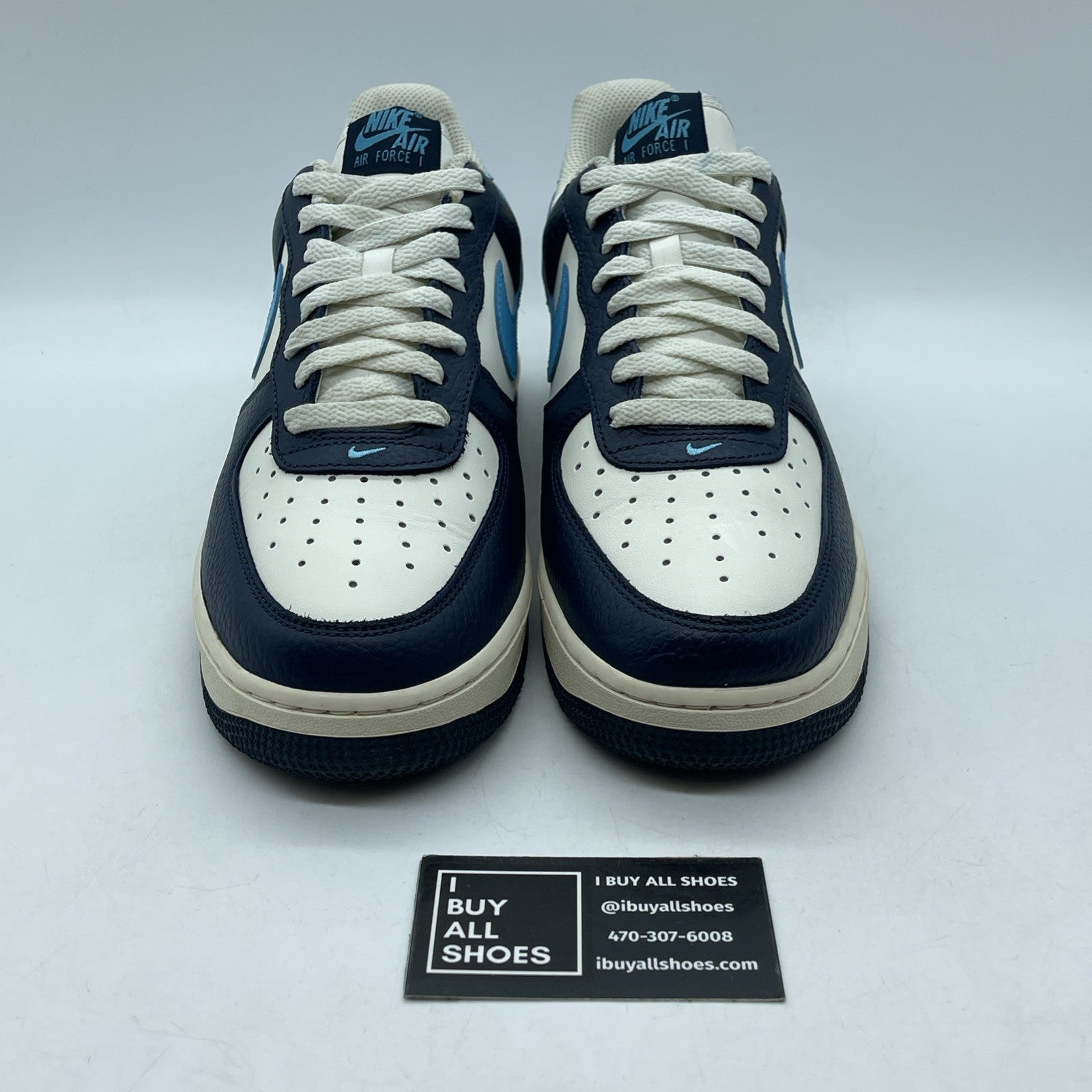 Size 9 - Nike Air Force 1 Low Armory Navy Baltic Blue White Leather (HJ9291-478)