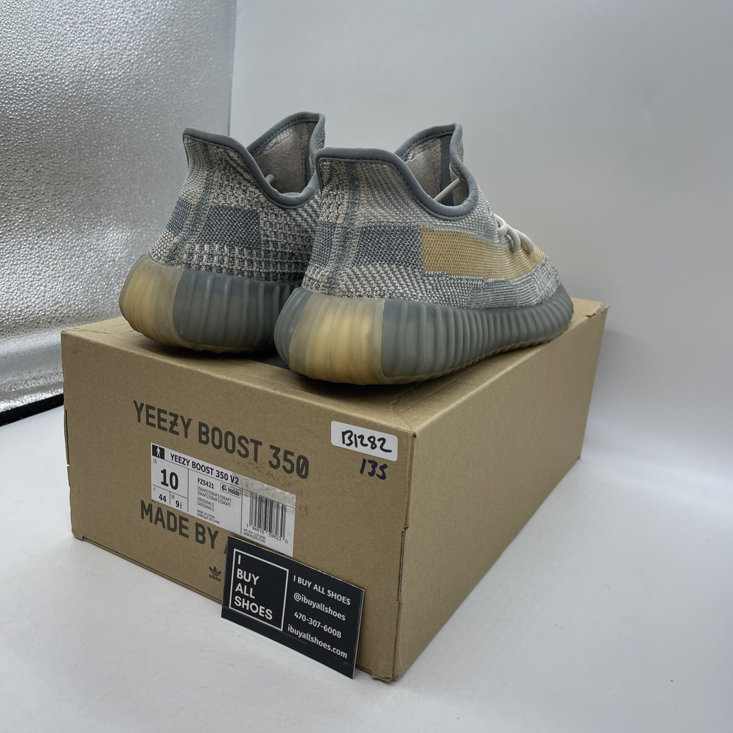 Size 10 - adidas Yeezy Boost 350 V2 Low Israfil Blue Grey Suede (FZ5421)