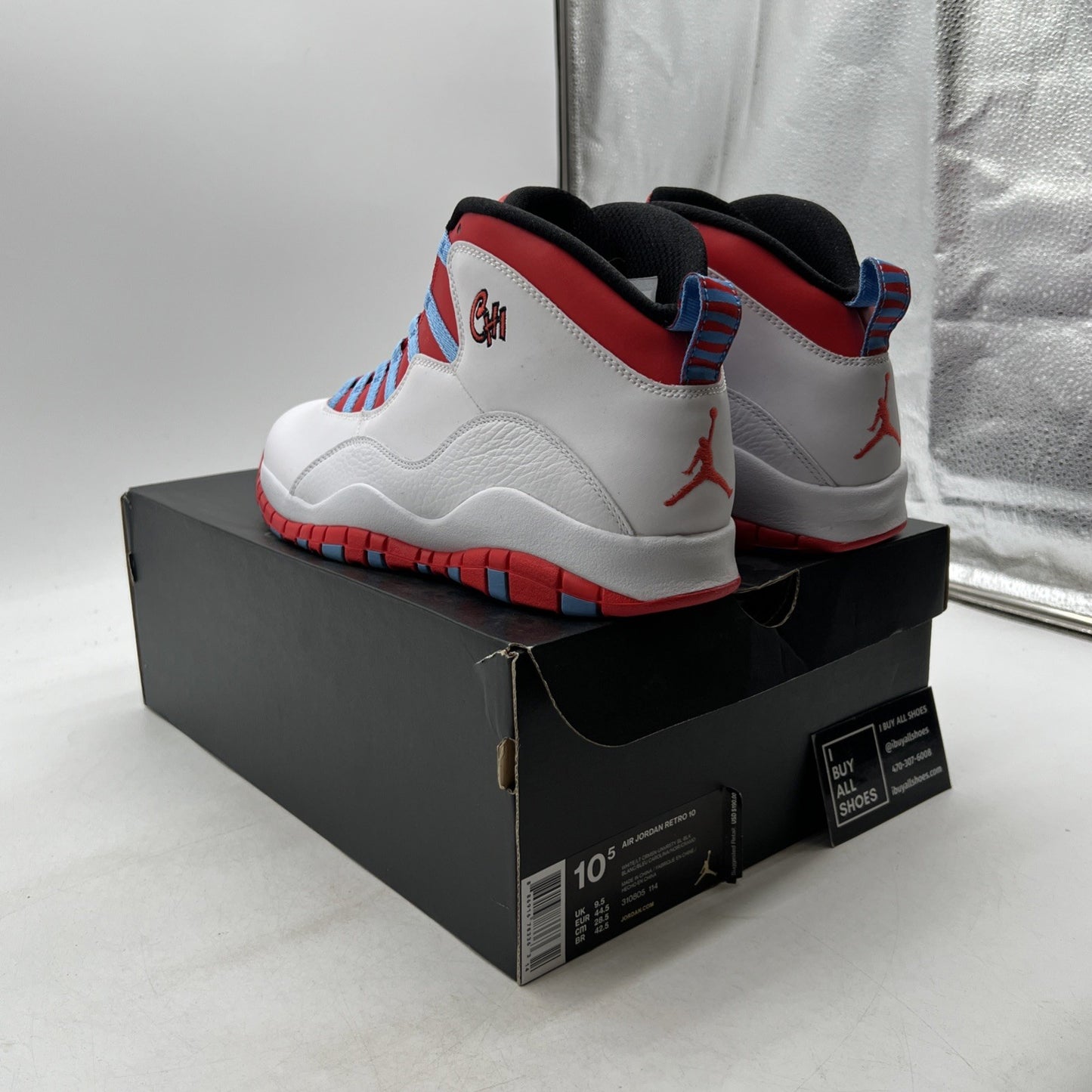 Size 10.5 - Air Jordan 10 Retro City Pack - Chicago (310805-114)