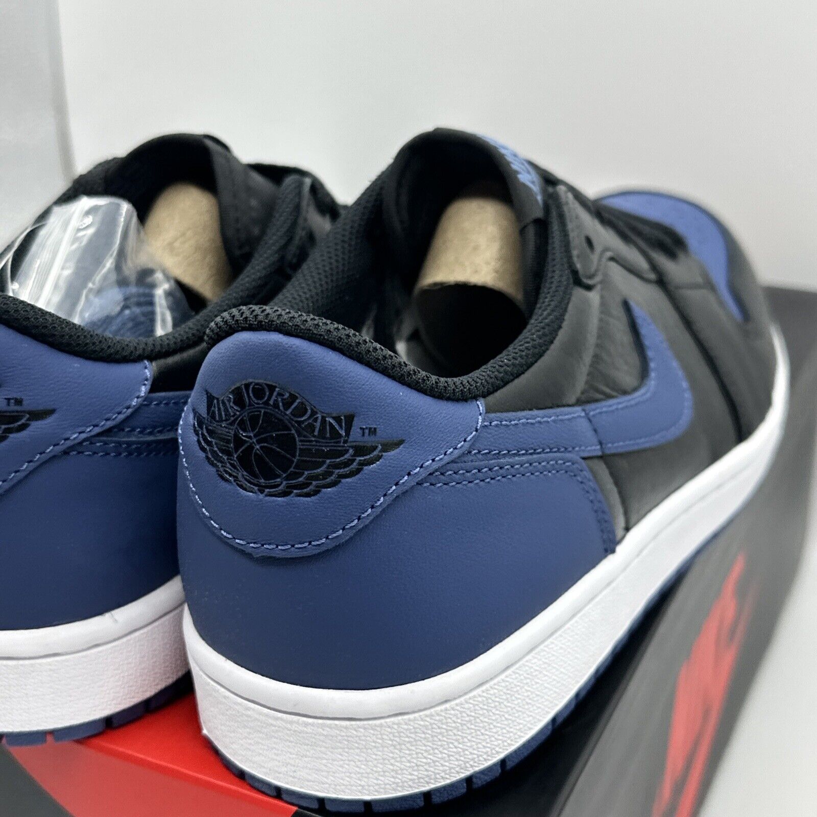 Size 10.5 - Jordan 1 Low OG Mystic Navy Blue Black Nice Leather With Box OG All