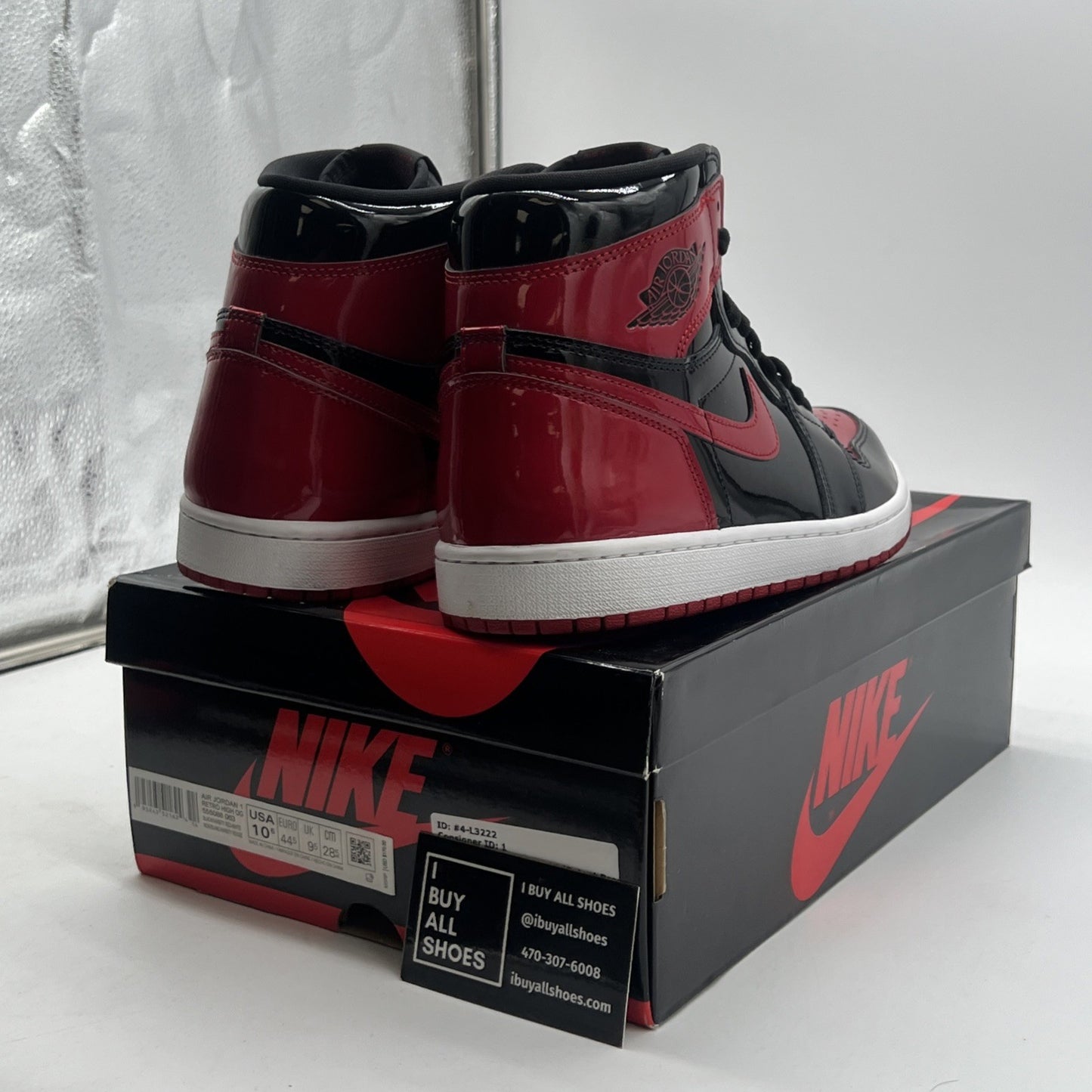 Size 10.5 - Air Jordan 1 Retro OG High Patent Bred (555088-063)