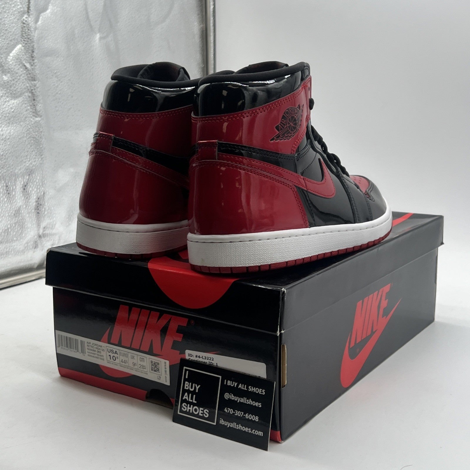 Size 10.5 - Air Jordan 1 Retro OG High Patent Bred (555088-063)