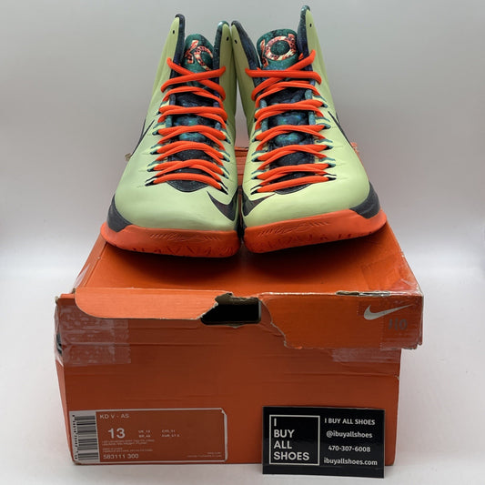 Size 13 - Nike KD 5 All-Star Extraterrestrial Green Black Leather (583111-300)