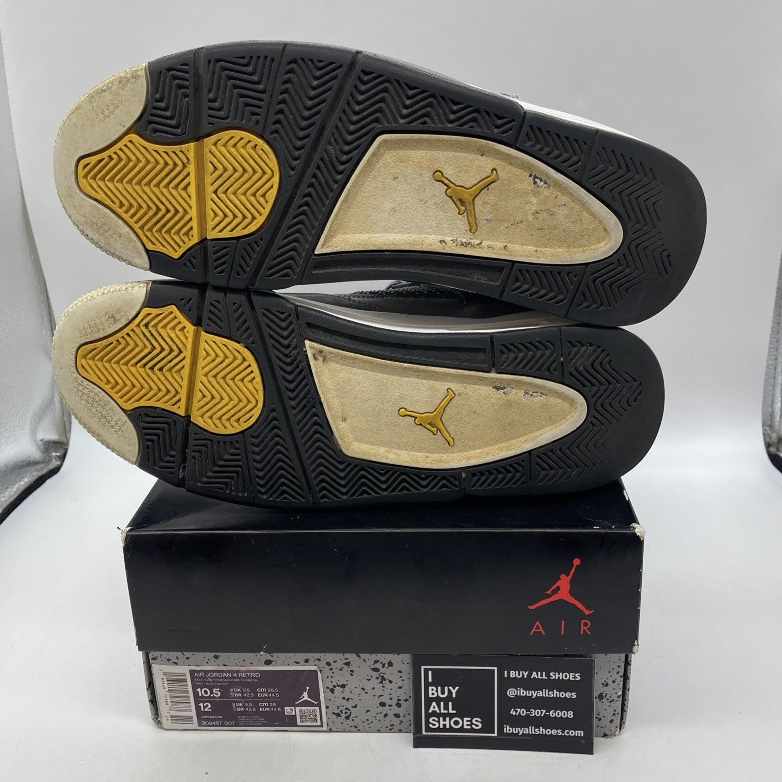 Size 10.5 - Air Jordan 4 Retro Low Cool Grey (308497-007)