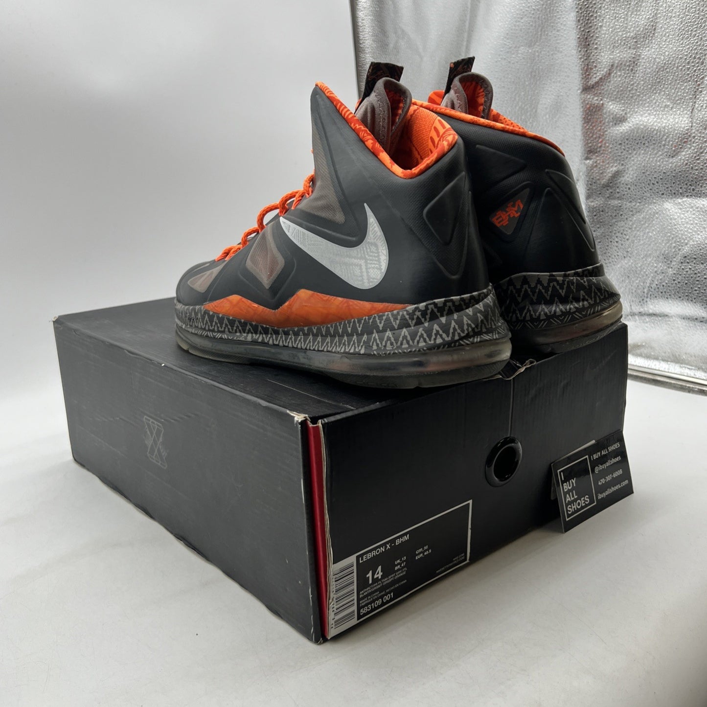 Size 14 - Nike LeBron 10 BHM - (583109-001)