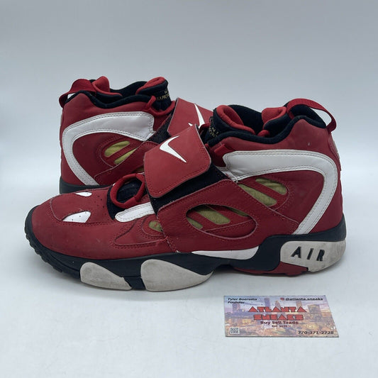 Size 12 - Nike Air Diamond Turf 2 2012 Red Gold White Black Suede (487658-610)