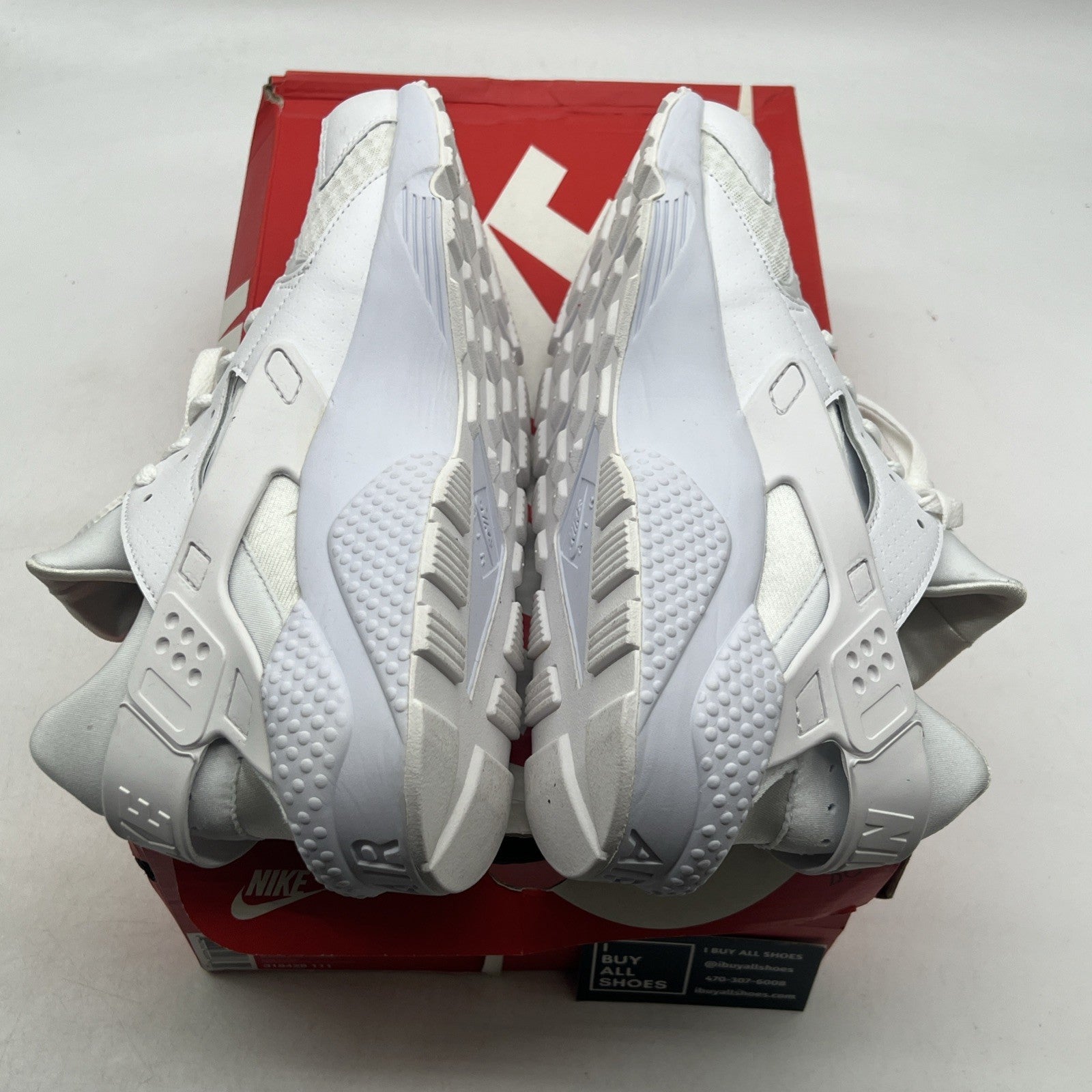 Size 13 - Nike Air Huarache All White (318429-111)