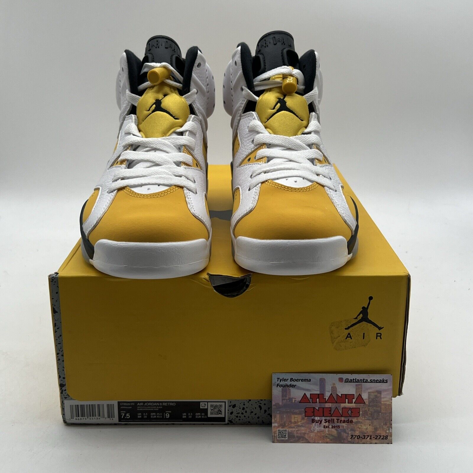 Size 7.5 - Air Jordan 6 Retro Yellow Ochre (CT8529-170)