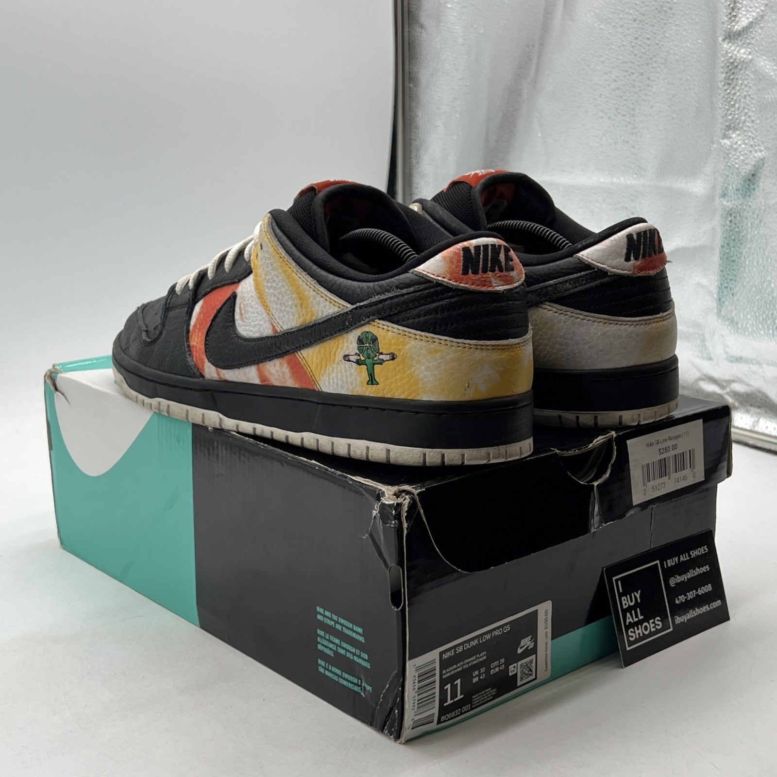 Size 11 - Nike Dunk SB Low Tie-Dye Raygun - Black (BQ6832-001)