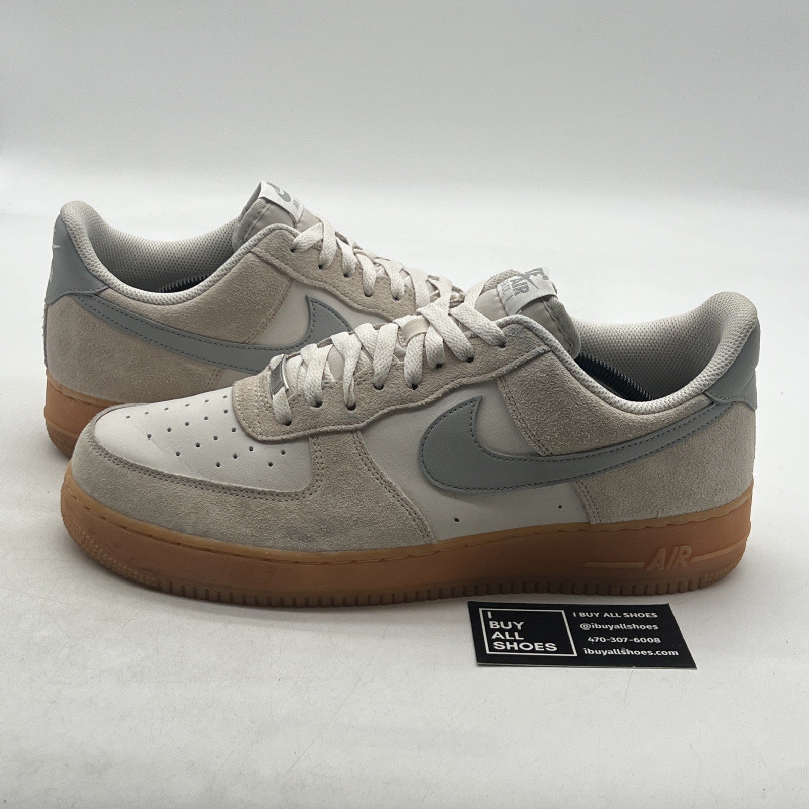 Size 12 - Nike Air Force 1 '07 LV8 Gum Pack - Phantom Light Smoke (FQ8714-002)