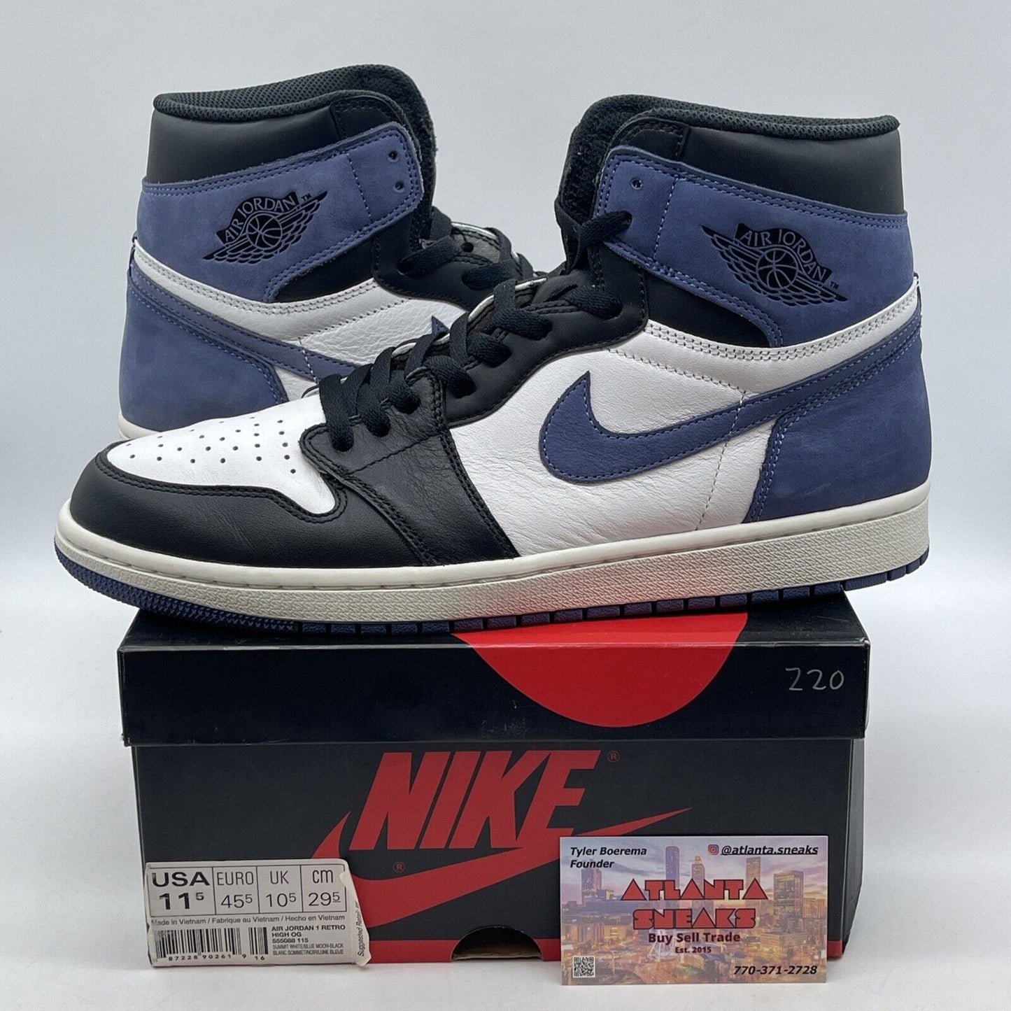 Size 11.5 - Air Jordan 1 High Best Hand in the Game - Blue Moon (555088-115)