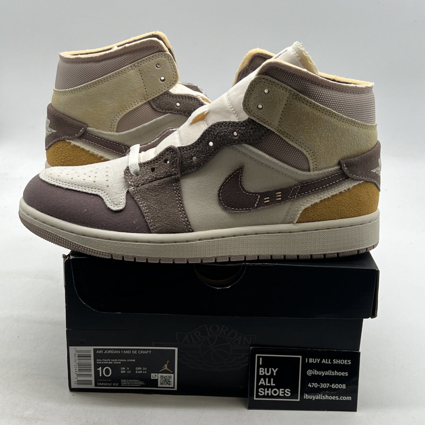 Size 10 - Air Jordan 1 Mid SE Craft Inside Out (DM9652-102)