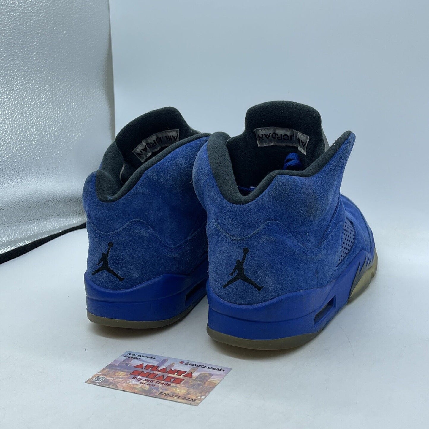 Size 8.5 - Air Jordan 5 Retro Blue Suede Black (136027-401)