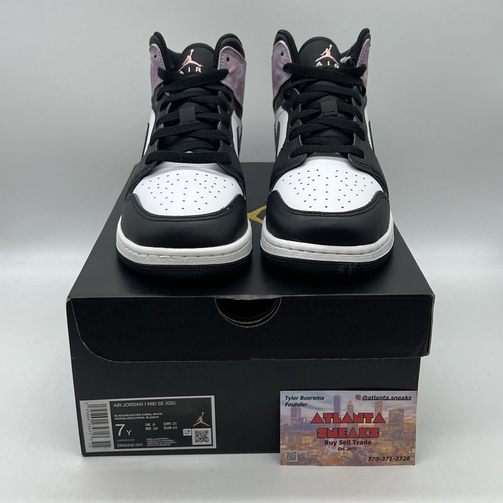 Size 7Y - Jordan 1 Mid Zen master Black Brand New Og All