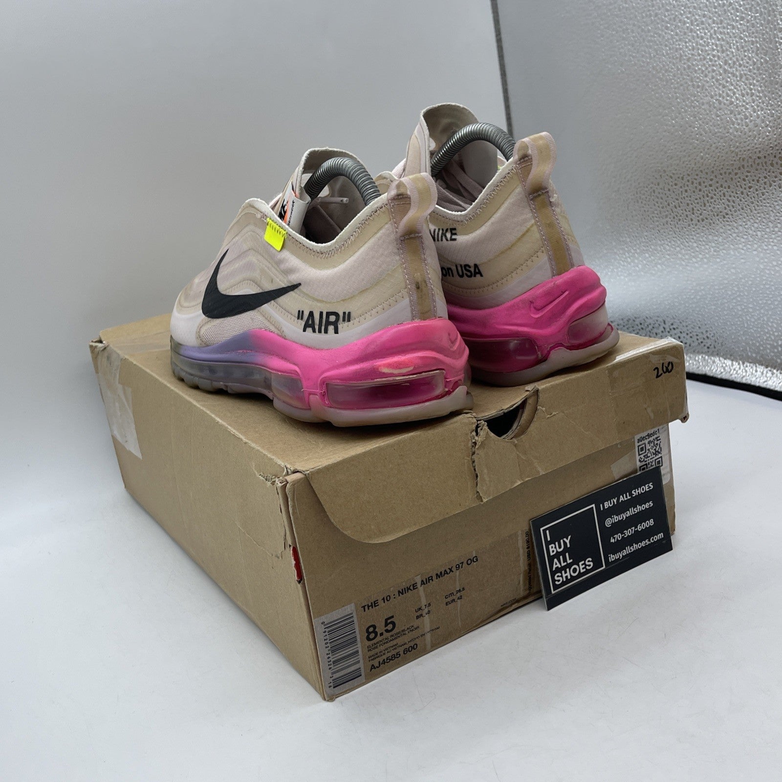 Size 8.5 - Nike Serena Williams x Off-White x Air Max 97 OG Queen (AJ4585-600)