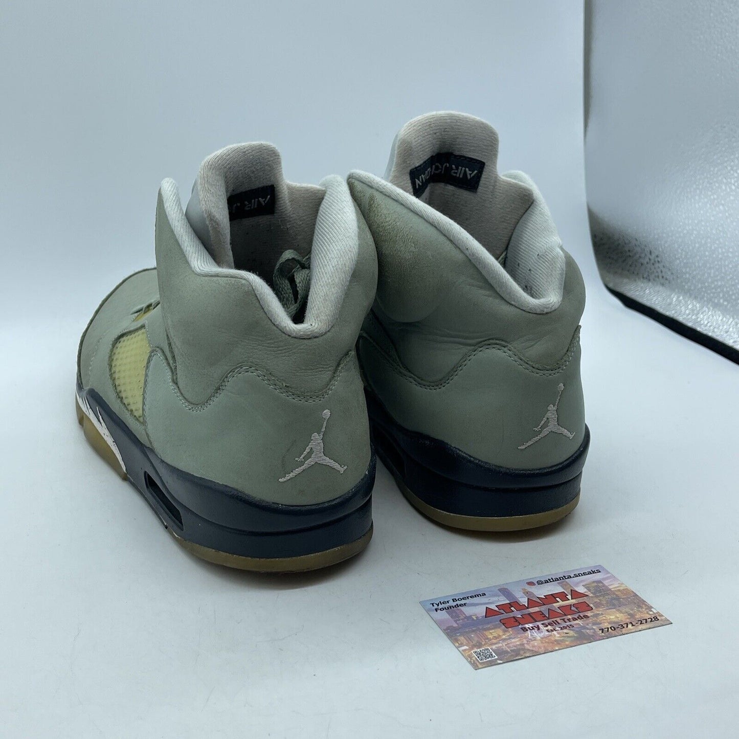 Size 11 - Jordan 5 JADE HORIZON Green Suede Black Silver (DC7501-300)