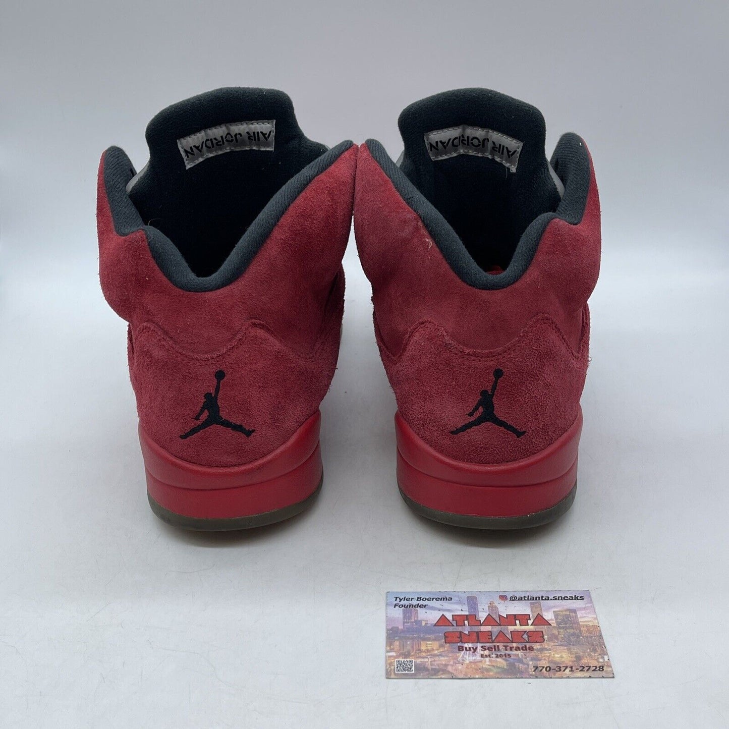 Size 13 - Air Jordan 5 Retro Red Suede Black Leather (136027-602)