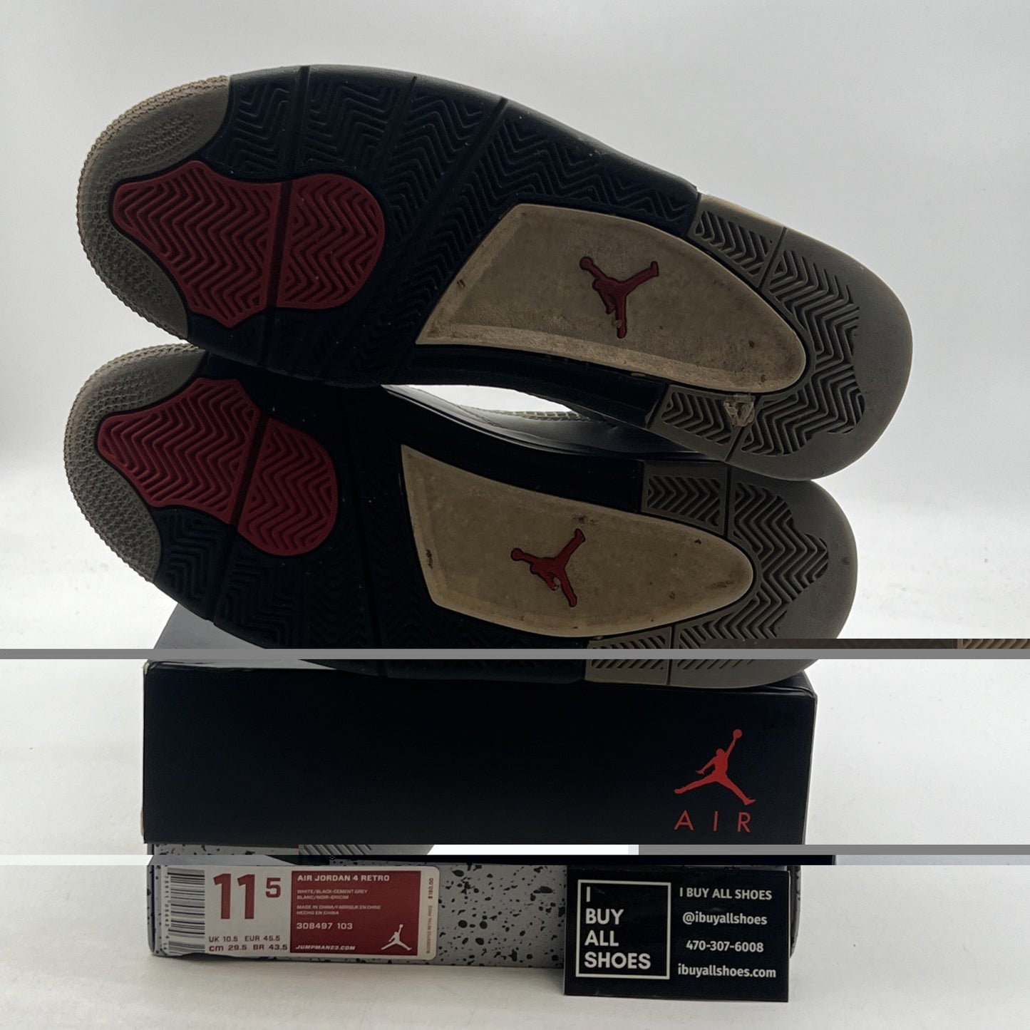 Size 11.5 - Air Jordan 4 Retro Cement 2012 (308497-103)