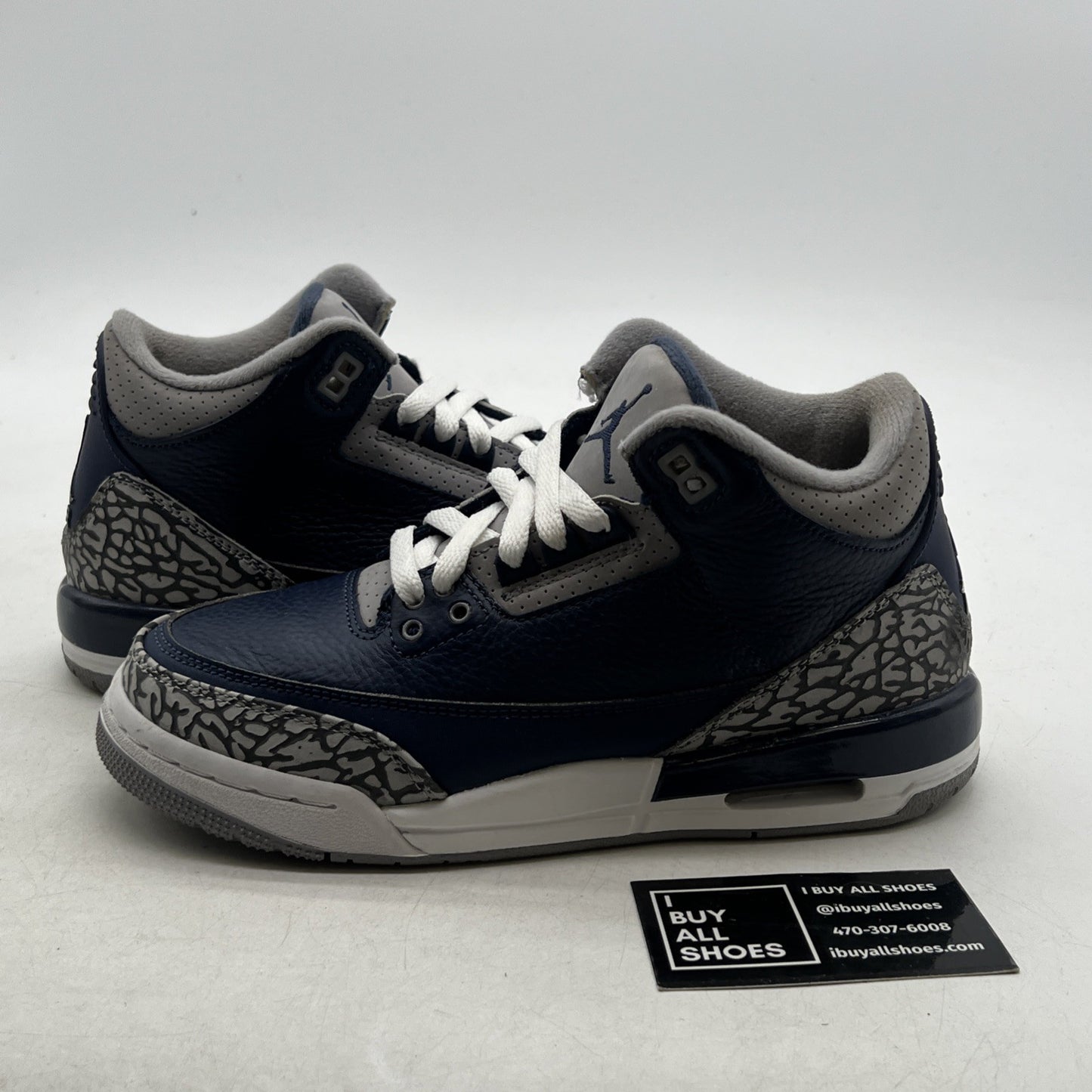 Size 6Y - Air Jordan 3 Retro "Georgetown" Midnight Navy/Cement (398614-401)