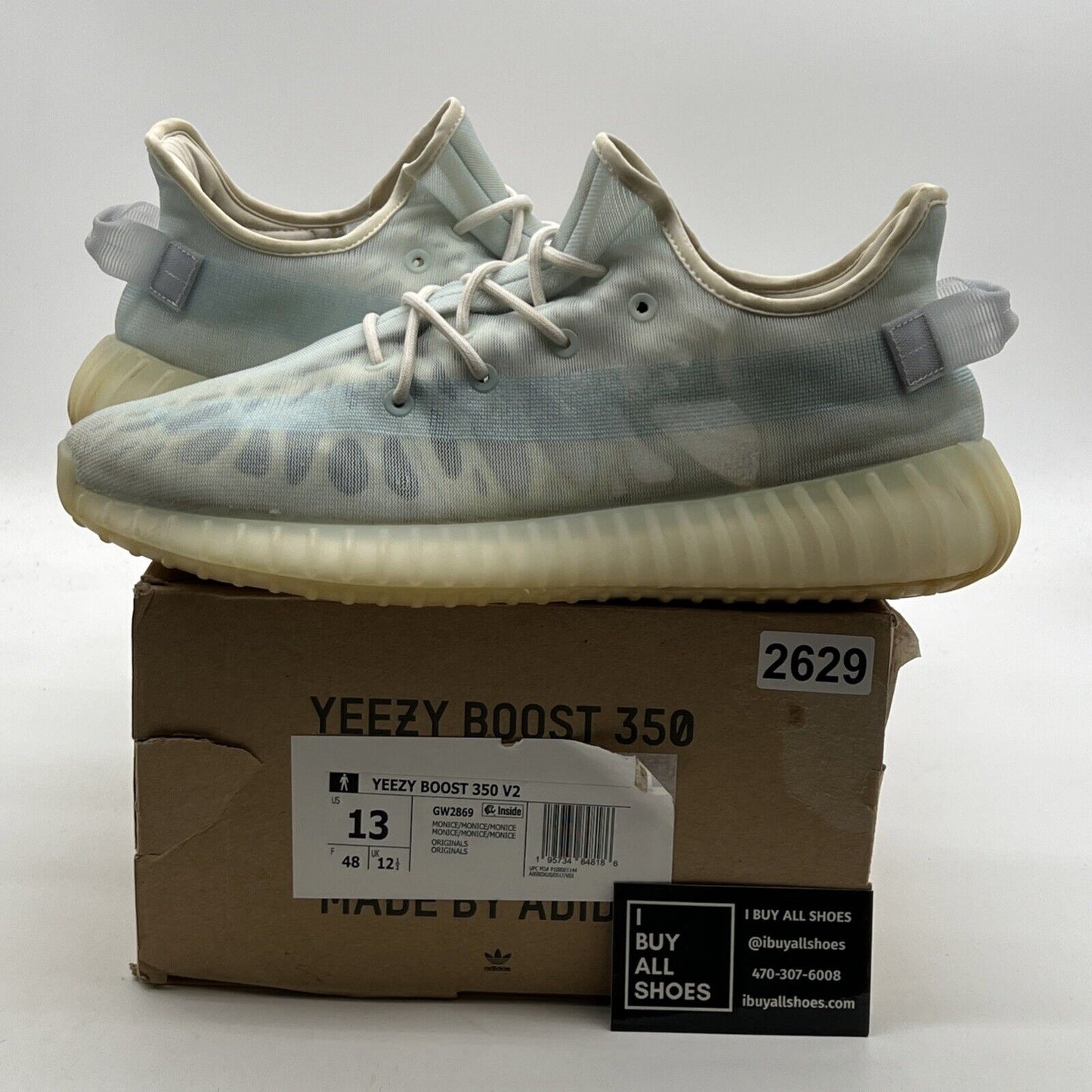 Size 13 - adidas Yeezy Boost 350 V2 Mono Ice (GW2869)