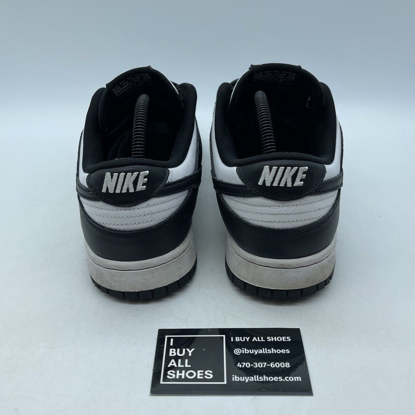 Size 9.5 - Nike Dunk Low Black White Leather Suede (DD1391-100)