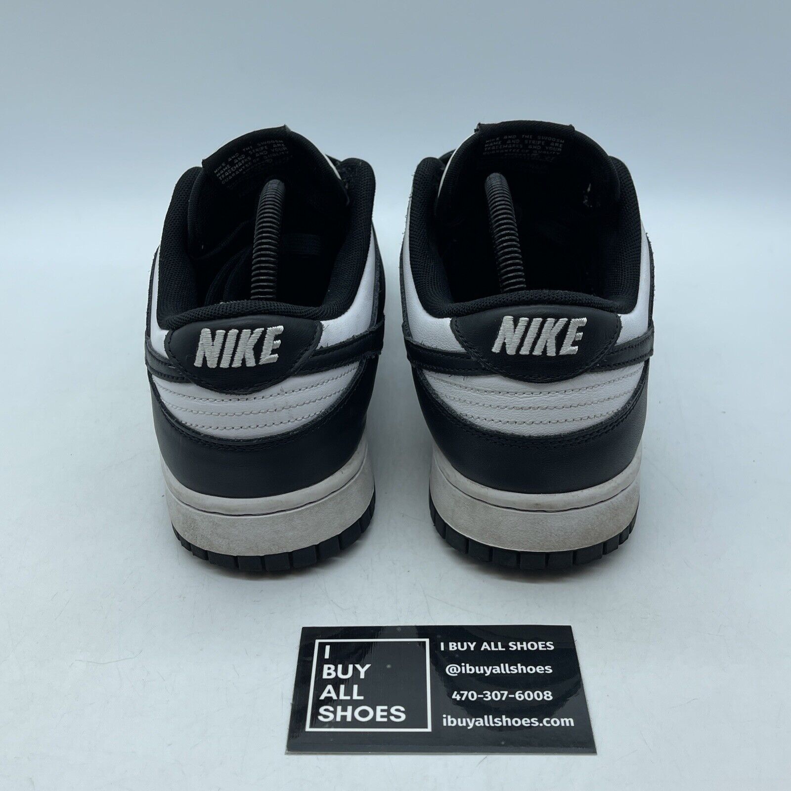 Size 9.5 - Nike Dunk Low Black White Leather Suede (DD1391-100)