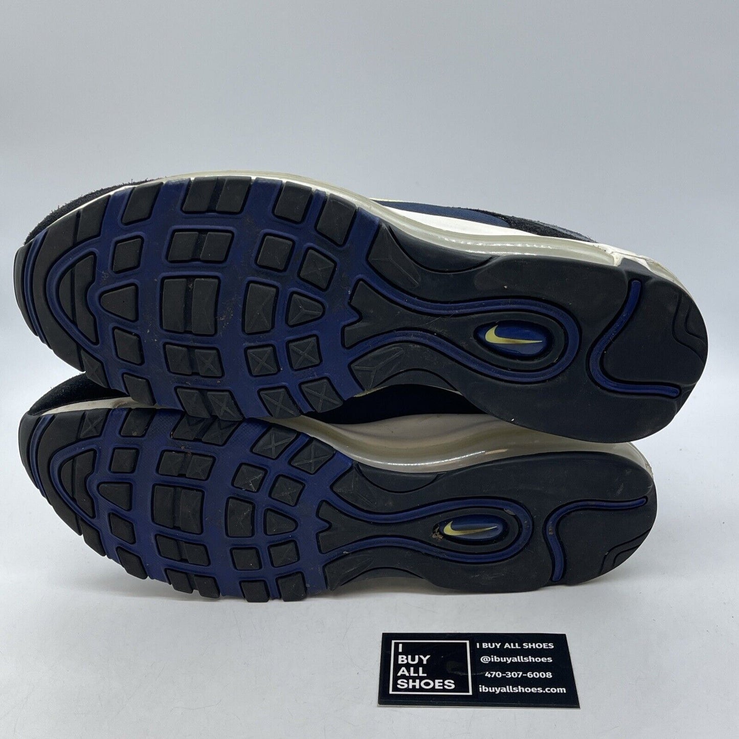 Size 12 - Nike Air Max 97 SE Running Club - Blue black White Suede (DH1085-001)