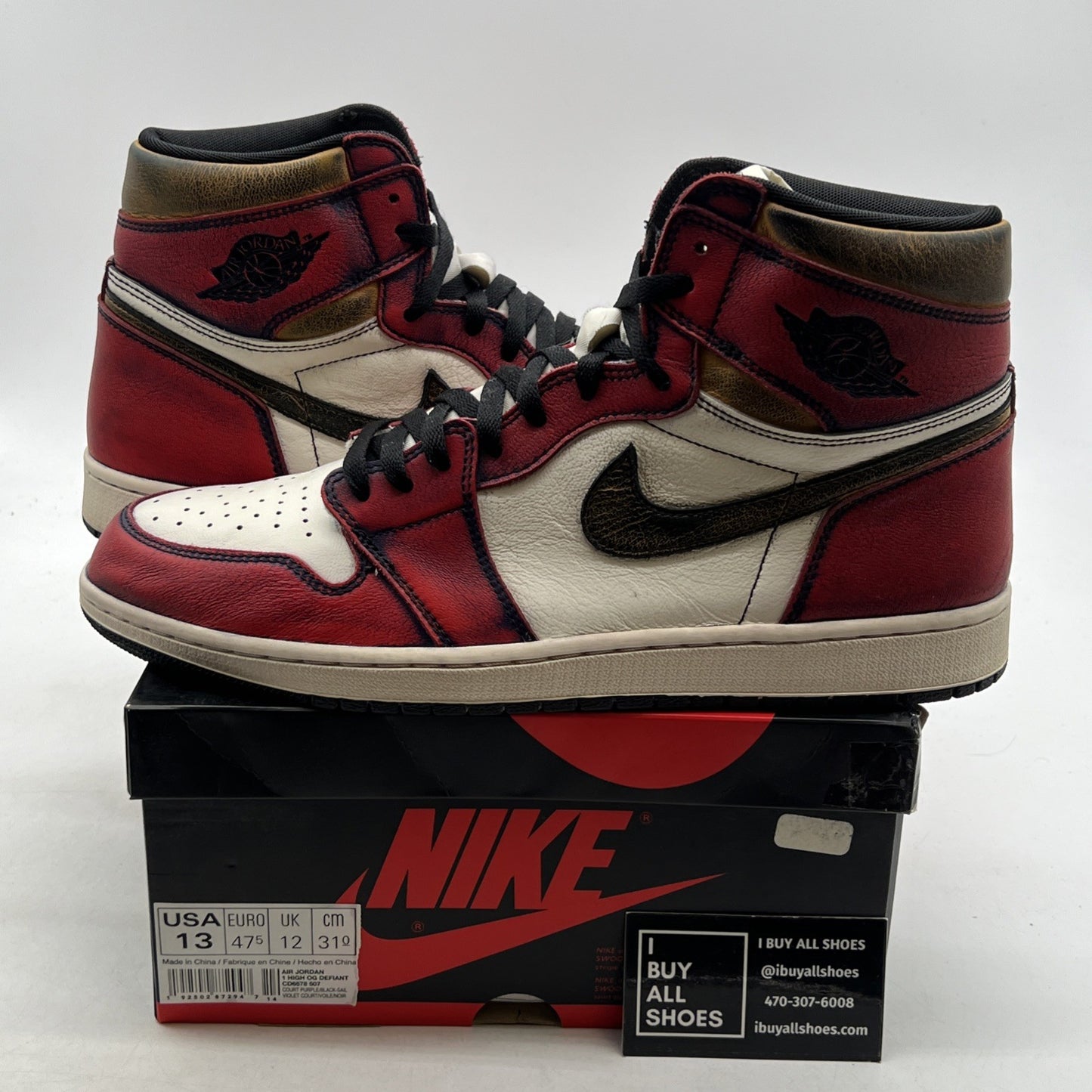 Size 13 - Air Jordan 1 Retro High SB LA To Chicago 2019 (CD6578-507)