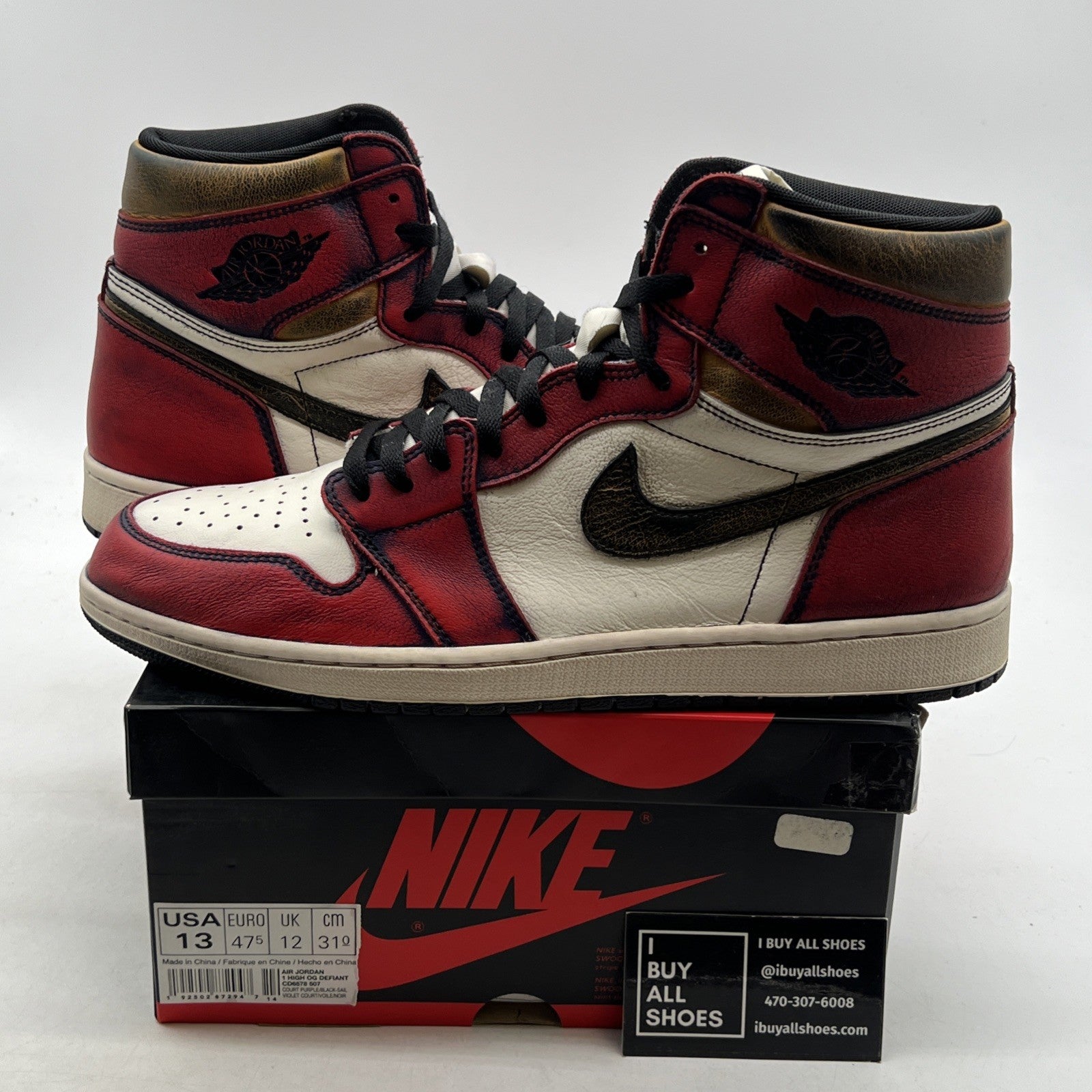 Size 13 - Air Jordan 1 Retro High SB LA To Chicago 2019 (CD6578-507)