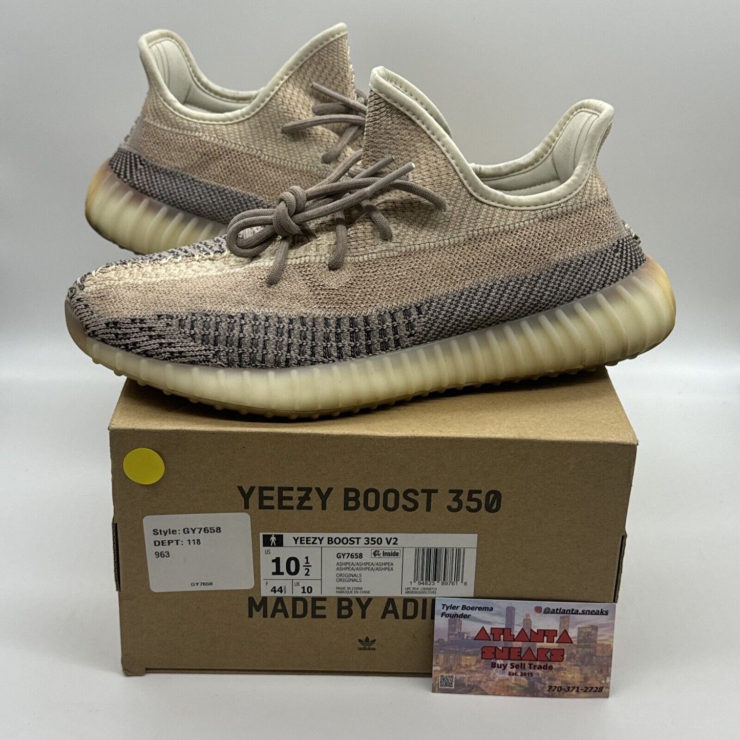 Size 10.5 -  adidas Yeezy Boost 350 V2 Ash Pearl Brown Pink Cream Purple Comfy