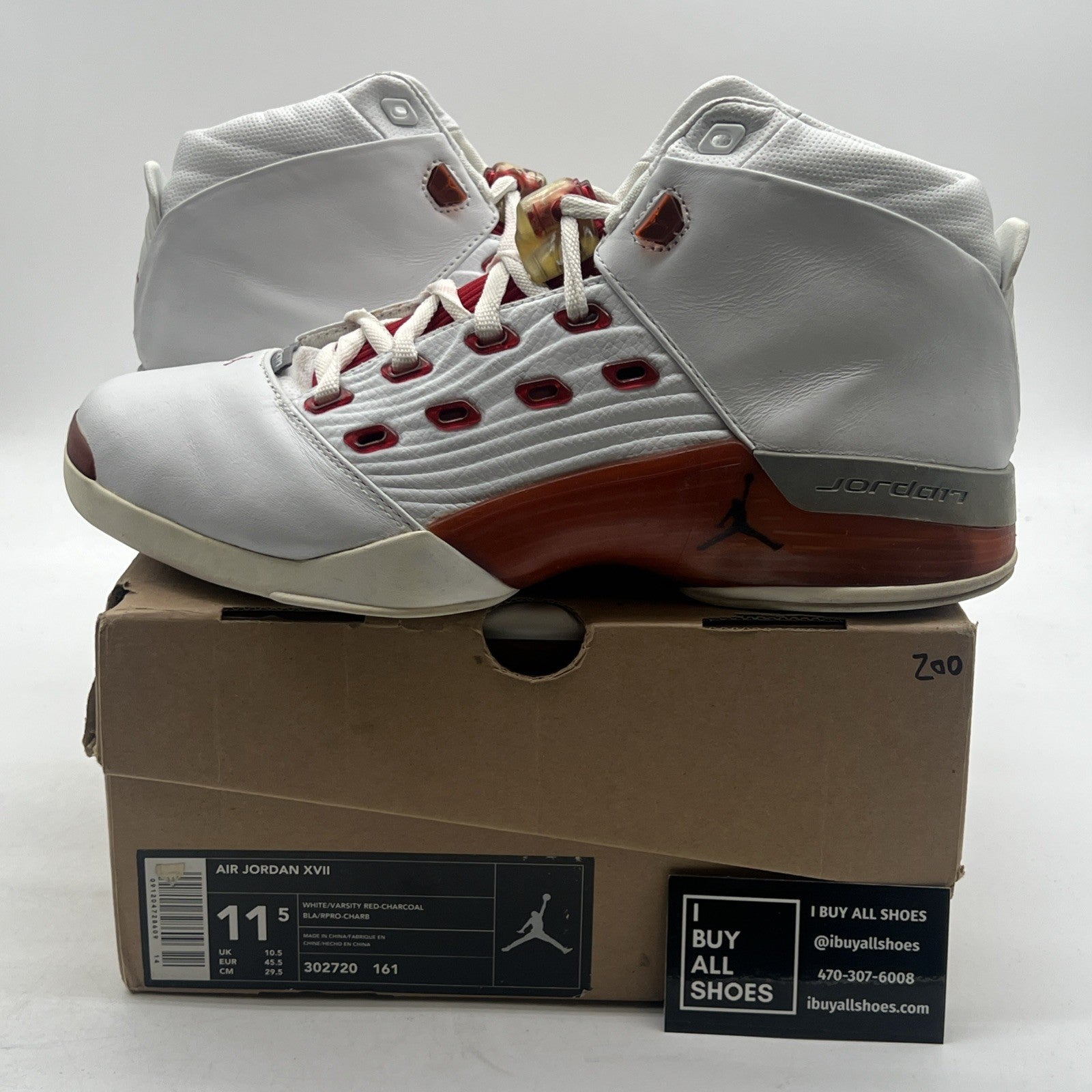 Size 11.5 - Air Jordan 17 OG Varsity Red (302720-161)