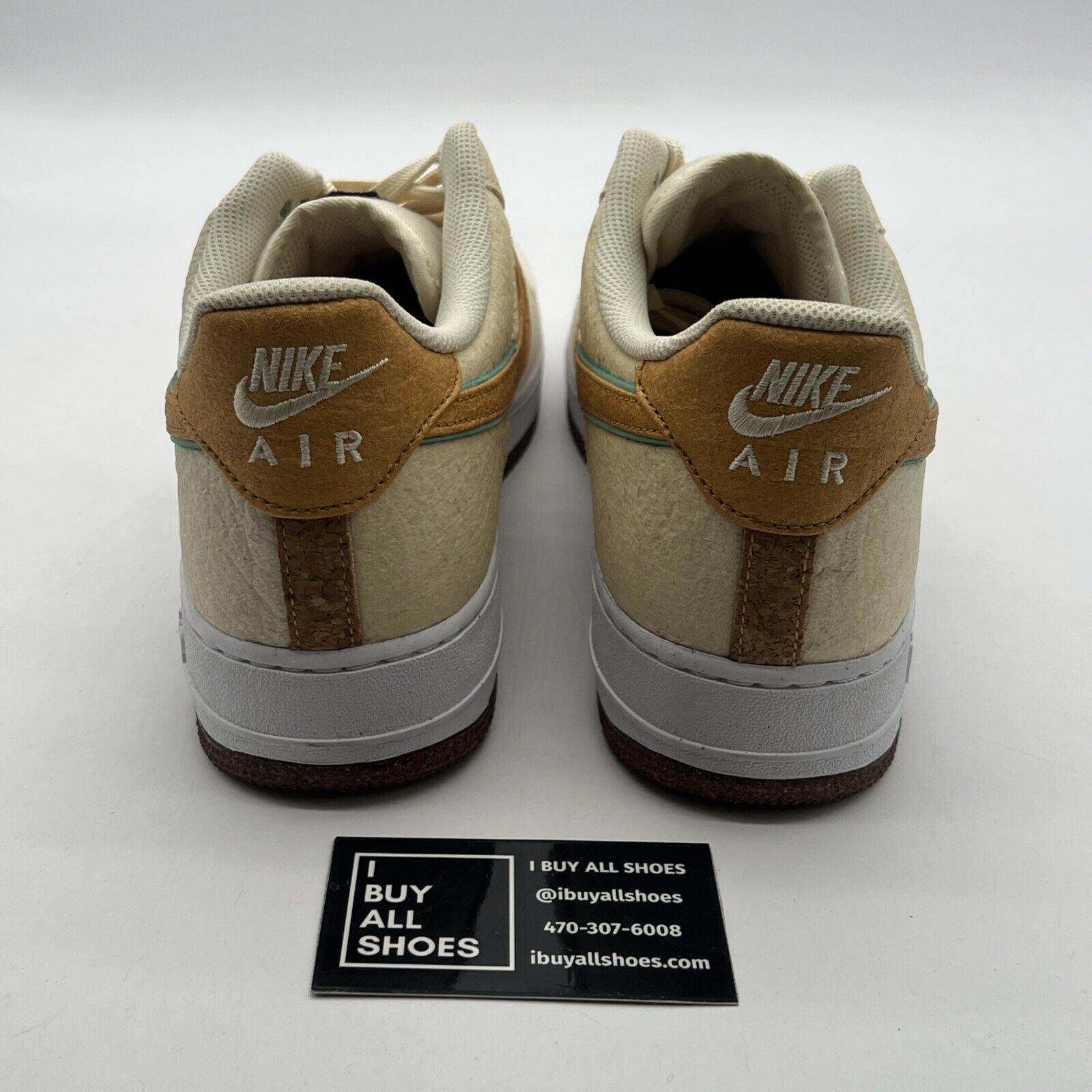 Size 12.5 - Nike Air Force 1 '07 Premium Coconut Milk Green Glo Metallic Gold