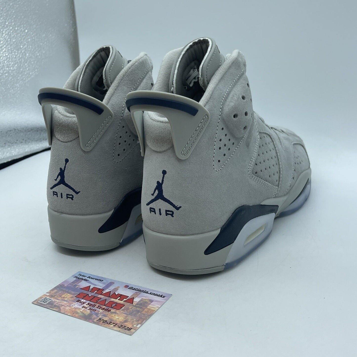 Size 8.5 - Jordan 6 Retro Mid Georgetown Grey Blue White Suede (CT8529-012)