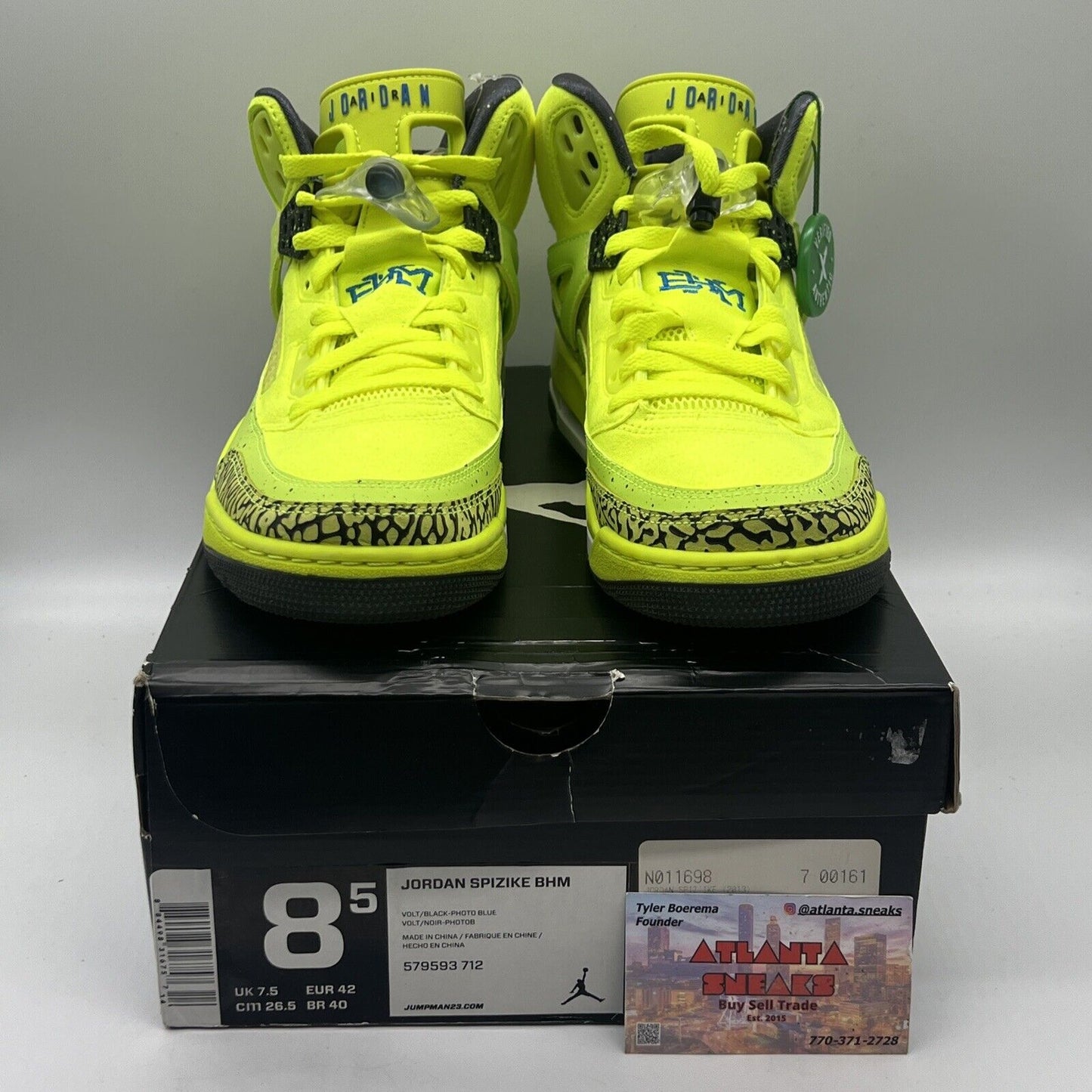 Size 8.5 - Air Jordan Spizike BHM - 579593-712 Brand New Og All Leather DS