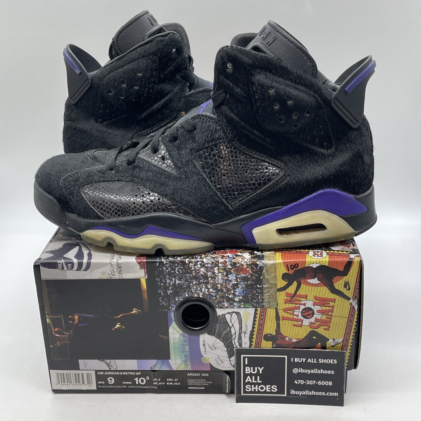 Size 9 - Social Status x Air Jordan 6 Retro Pony Hair (AR2257-005)