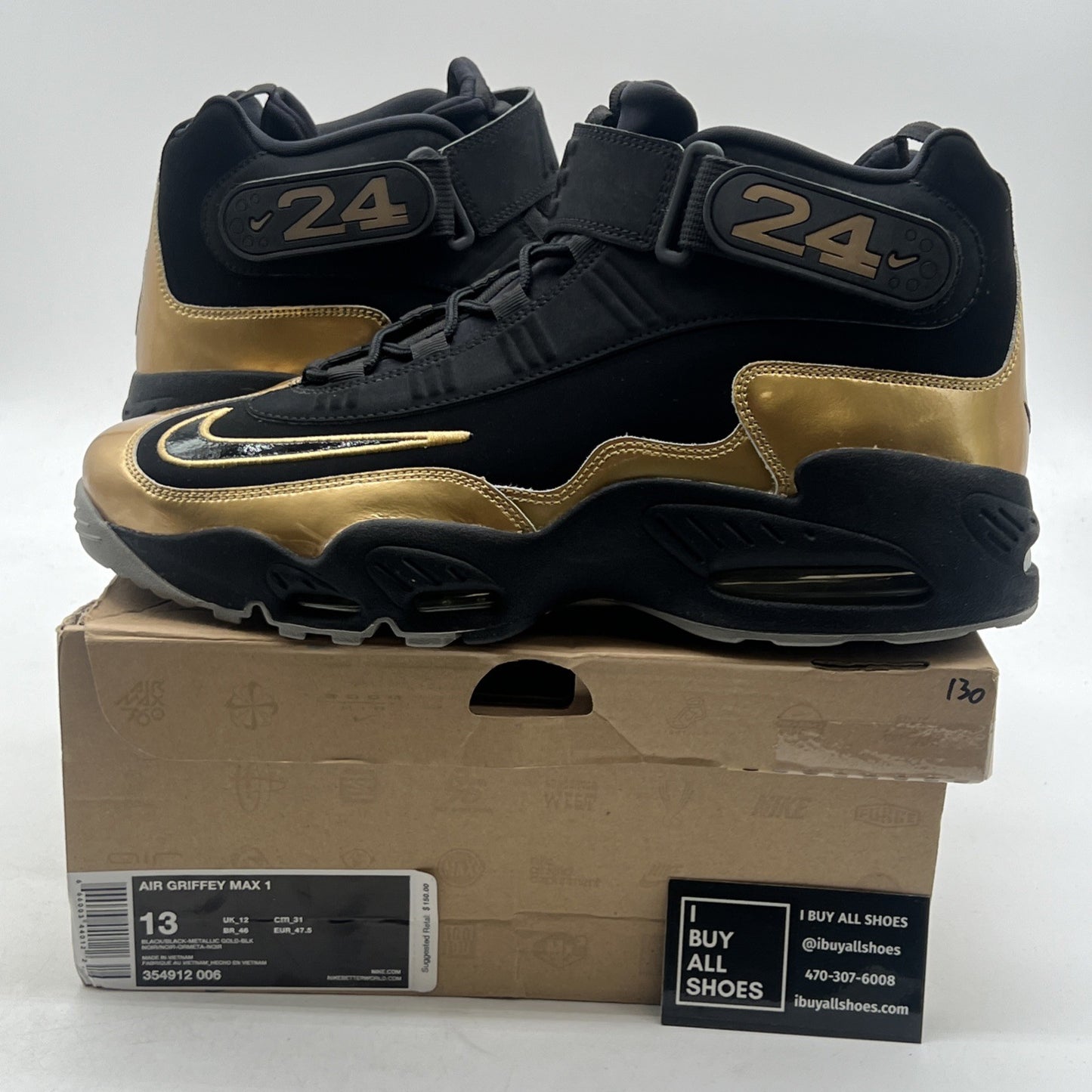 Size 13 - Nike Air Griffrey Max 1 Black (354912-006)