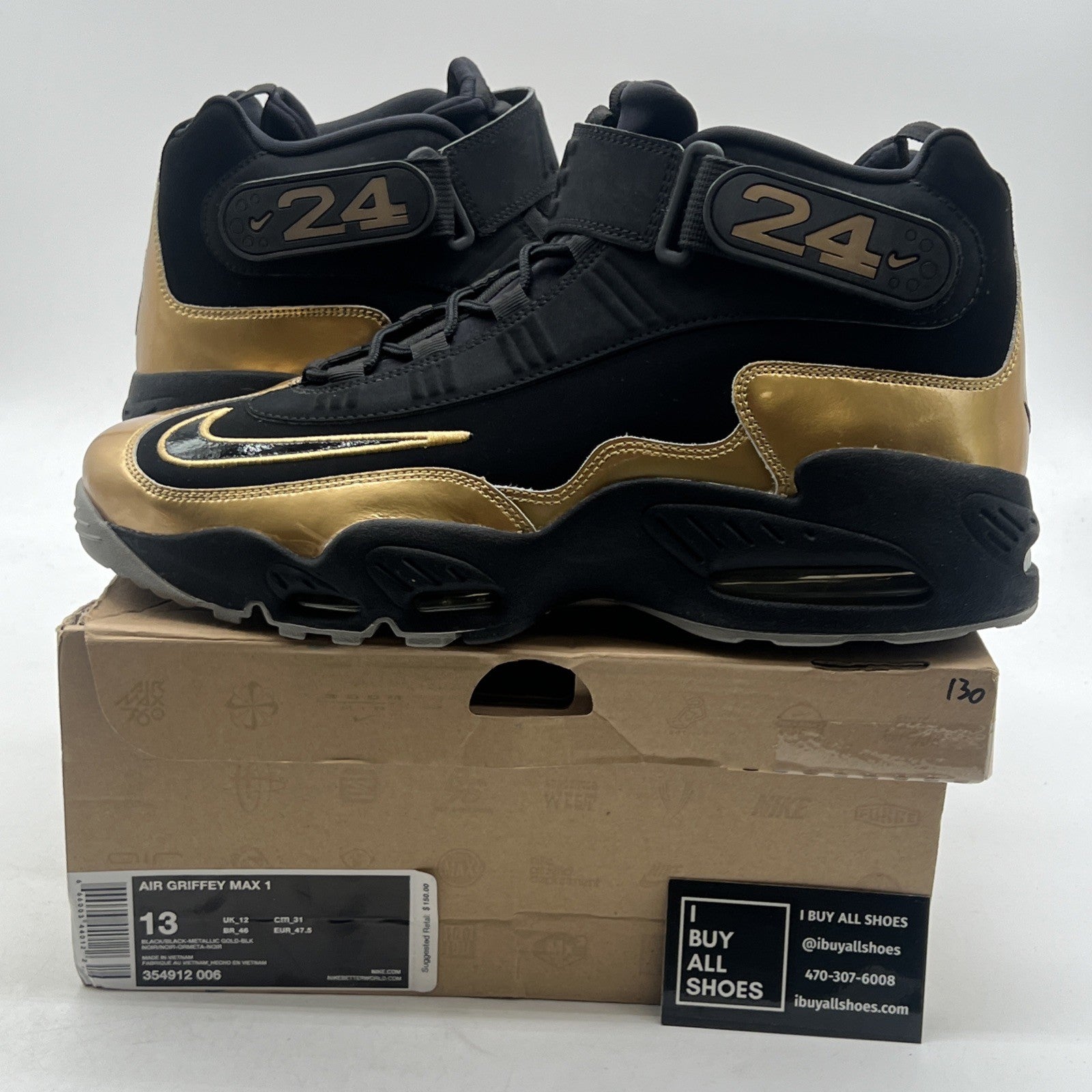 Size 13 - Nike Air Griffrey Max 1 Black (354912-006)