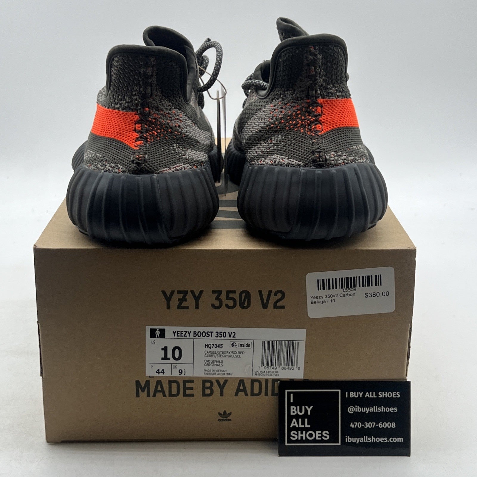 Size 10 - adidas Yeezy Boost 350 V2 Low Carbon Beluga (HQ7045)