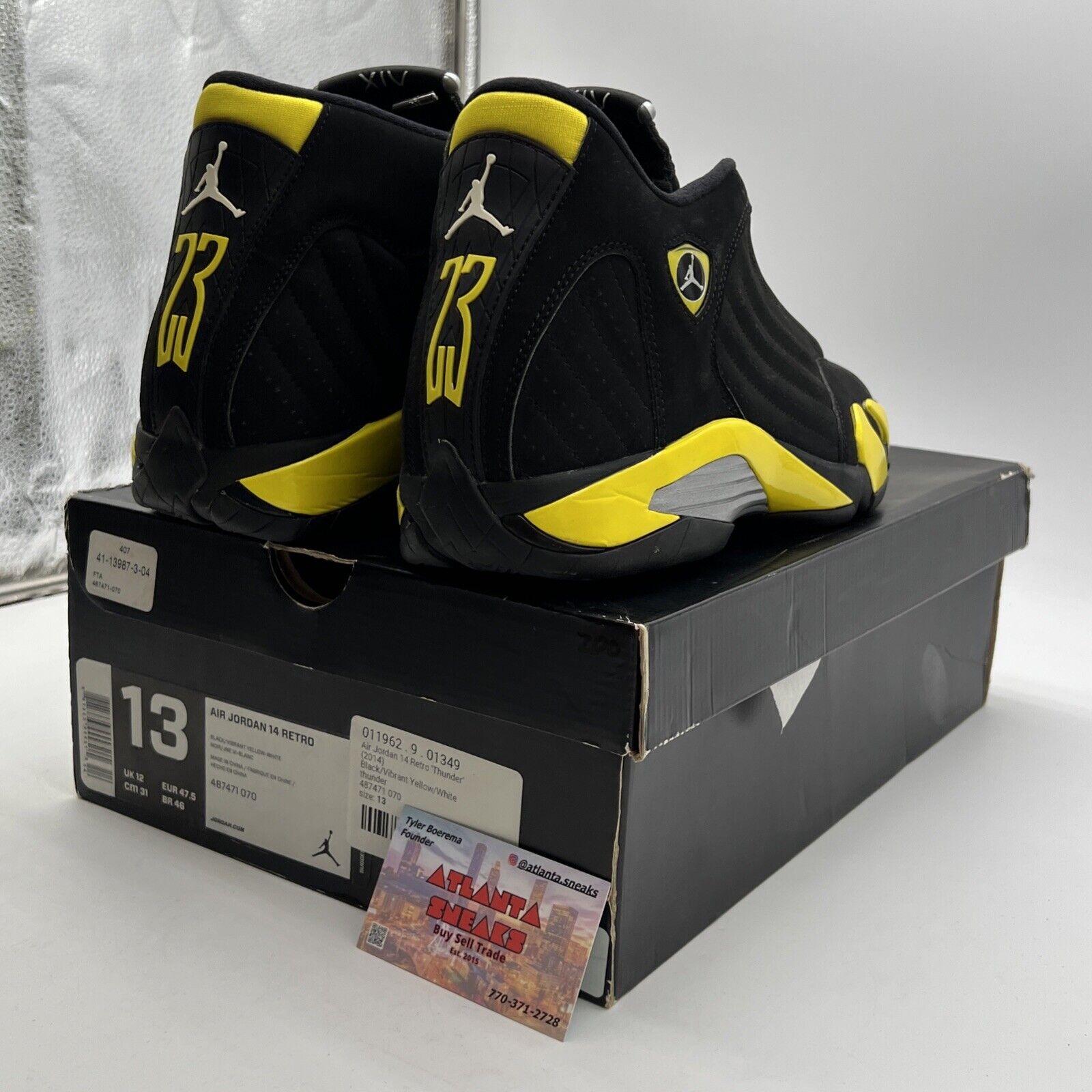 Size 13 - Air Jordan 14 Retro Thunder (487471-070)