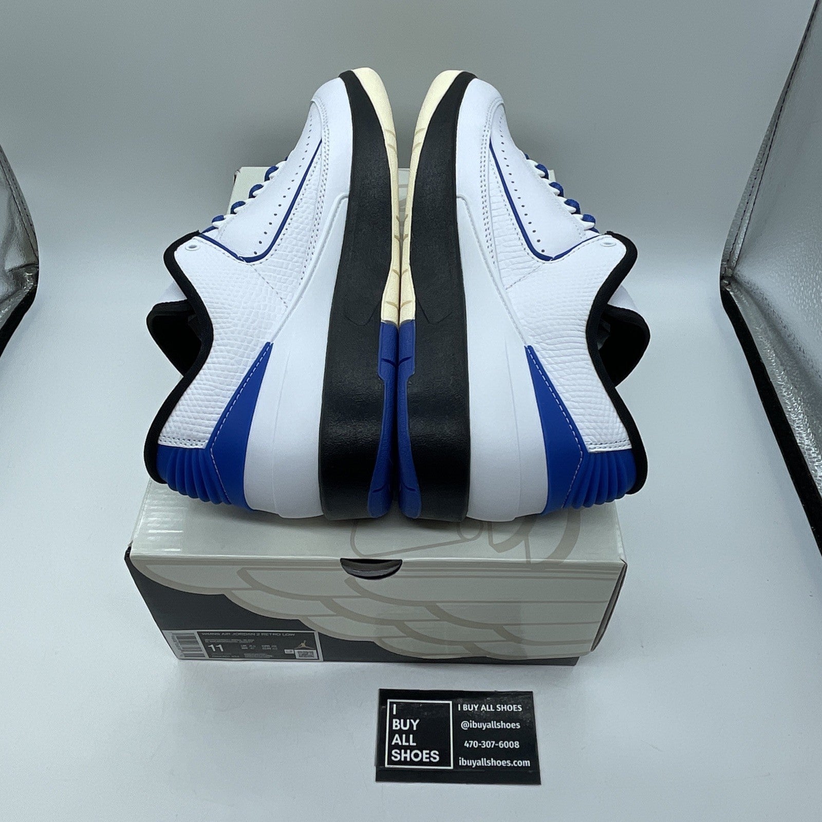 Size 11W - Air Jordan 2 Retro Low Varsity Royal White Leather (DX4401-104)