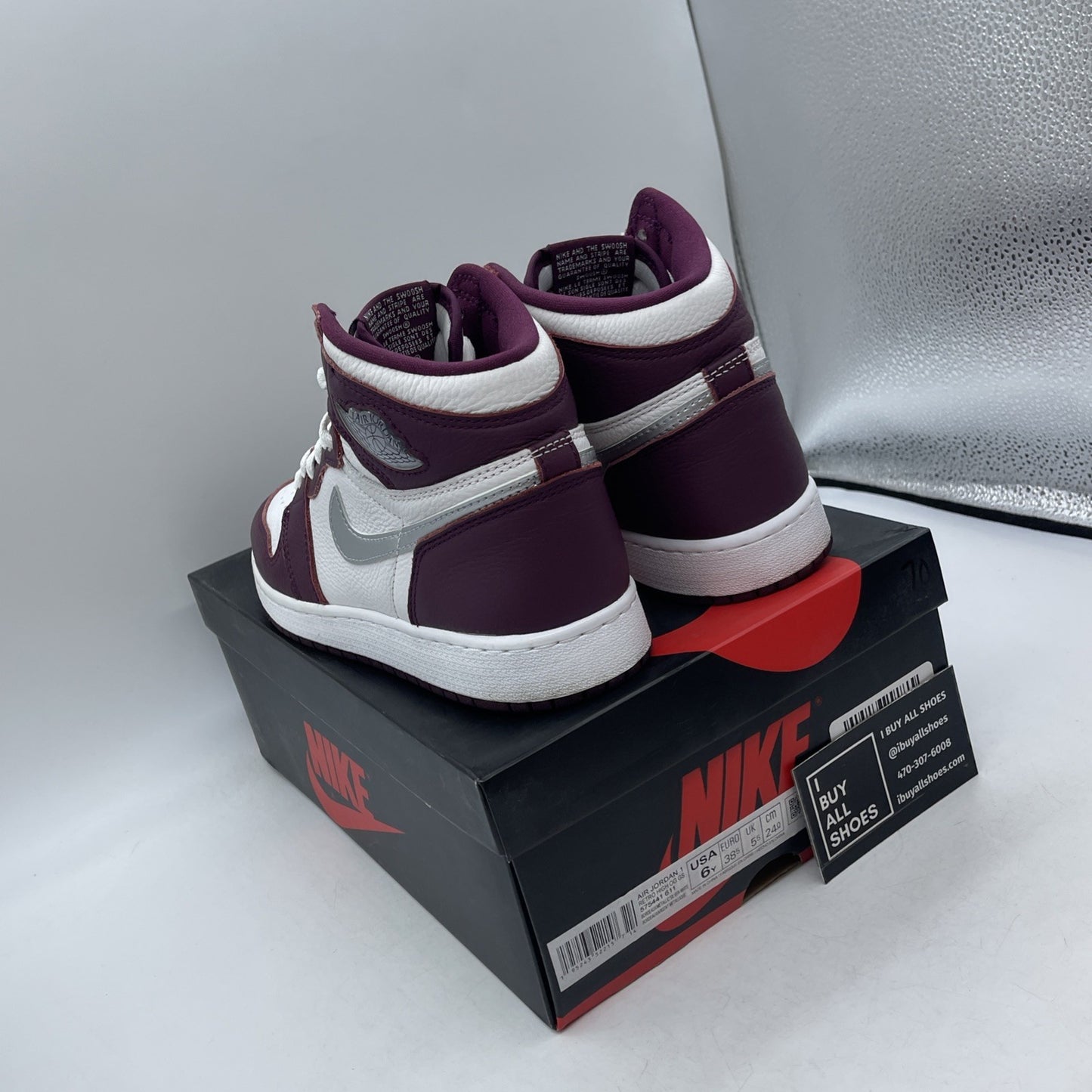 Size 6Y (GS) - Air Jordan 1 Retro OG High Bordeaux (575441-611)