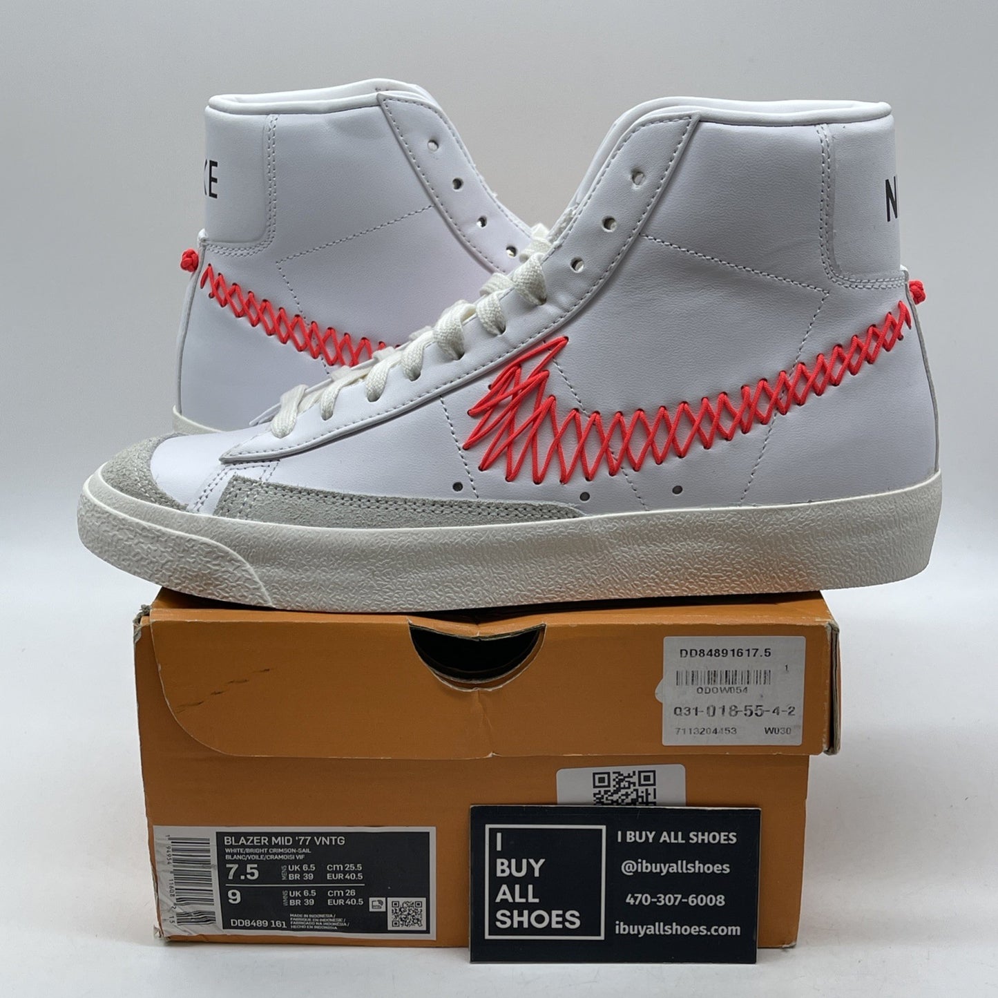 Size 7.5 - Nike Blazer '77 Vintage Mid Double Zig Zag Stitched Swoosh