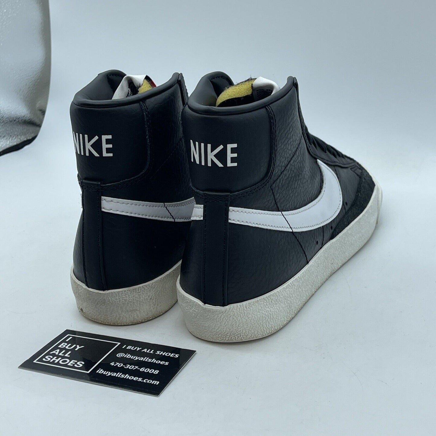 Size 8 - Nike Blazer '77 Vintage Mid Black Sail White Leather (BQ6806-002)