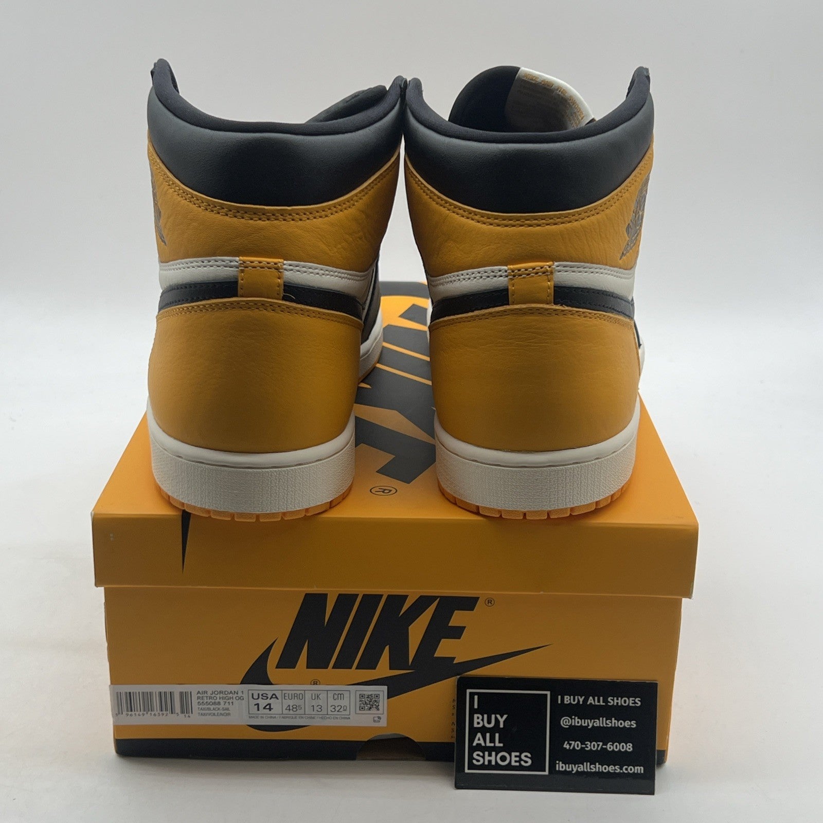 Size 14 - Air Jordan 1 Retro OG High Yellow Toe (555088-711)